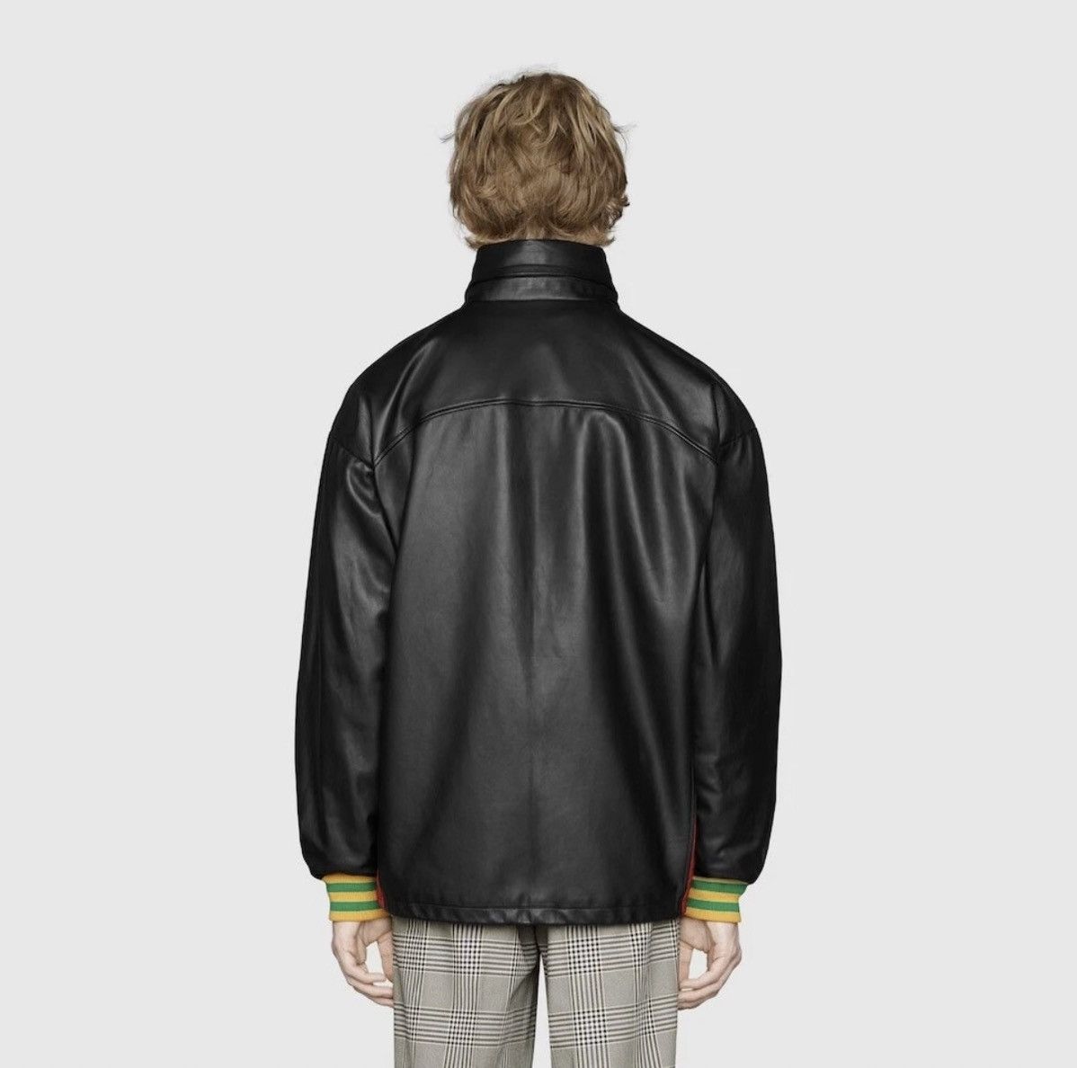 Gucci New $5400 Gucci GG Blade Black Red Leather Jacket 46 Size US S / EU 44-46 / 1 - 7 Thumbnail
