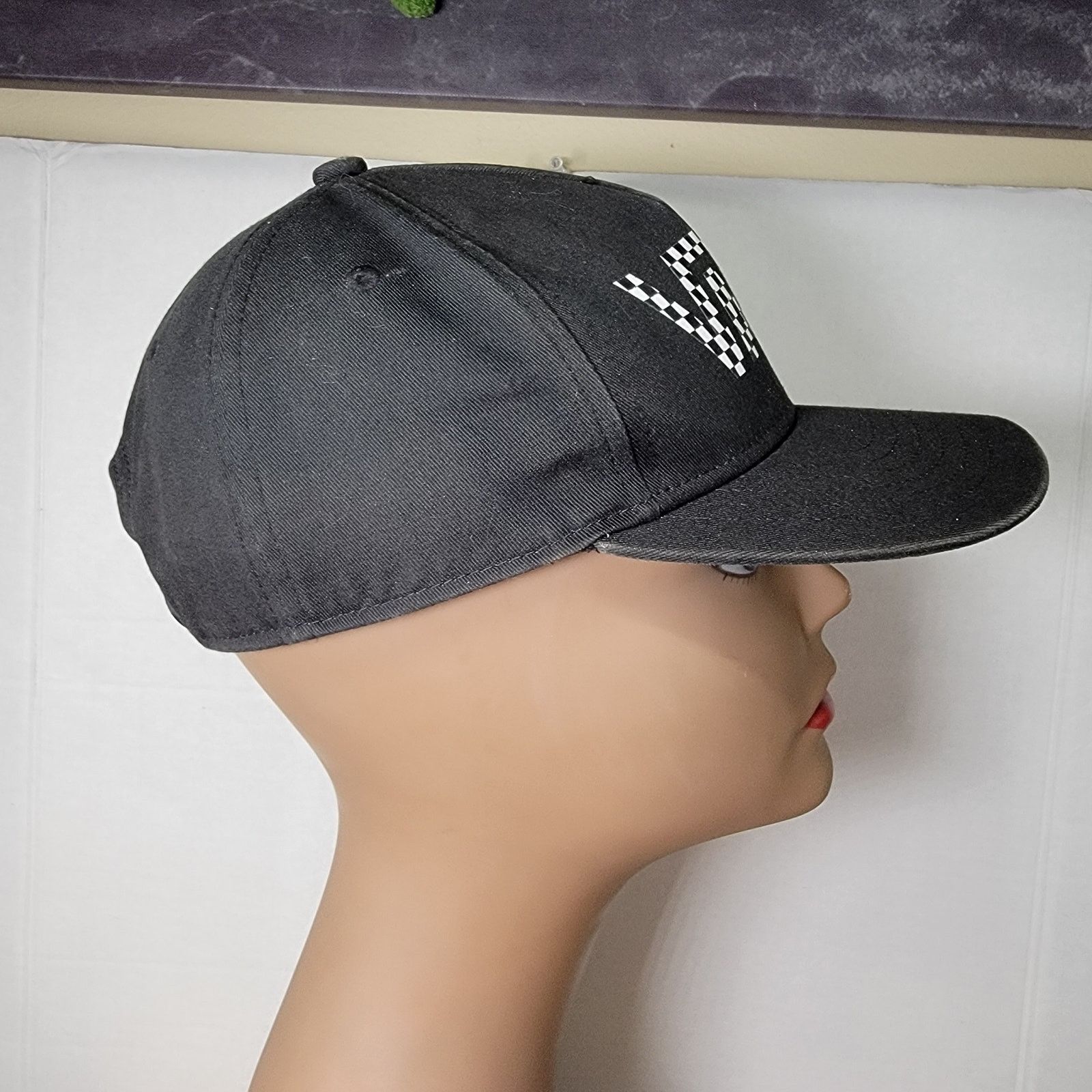 Vans VANS Black Snapback Unisex Cap w/ Checkered Logo Size ONE SIZE - 3 Thumbnail