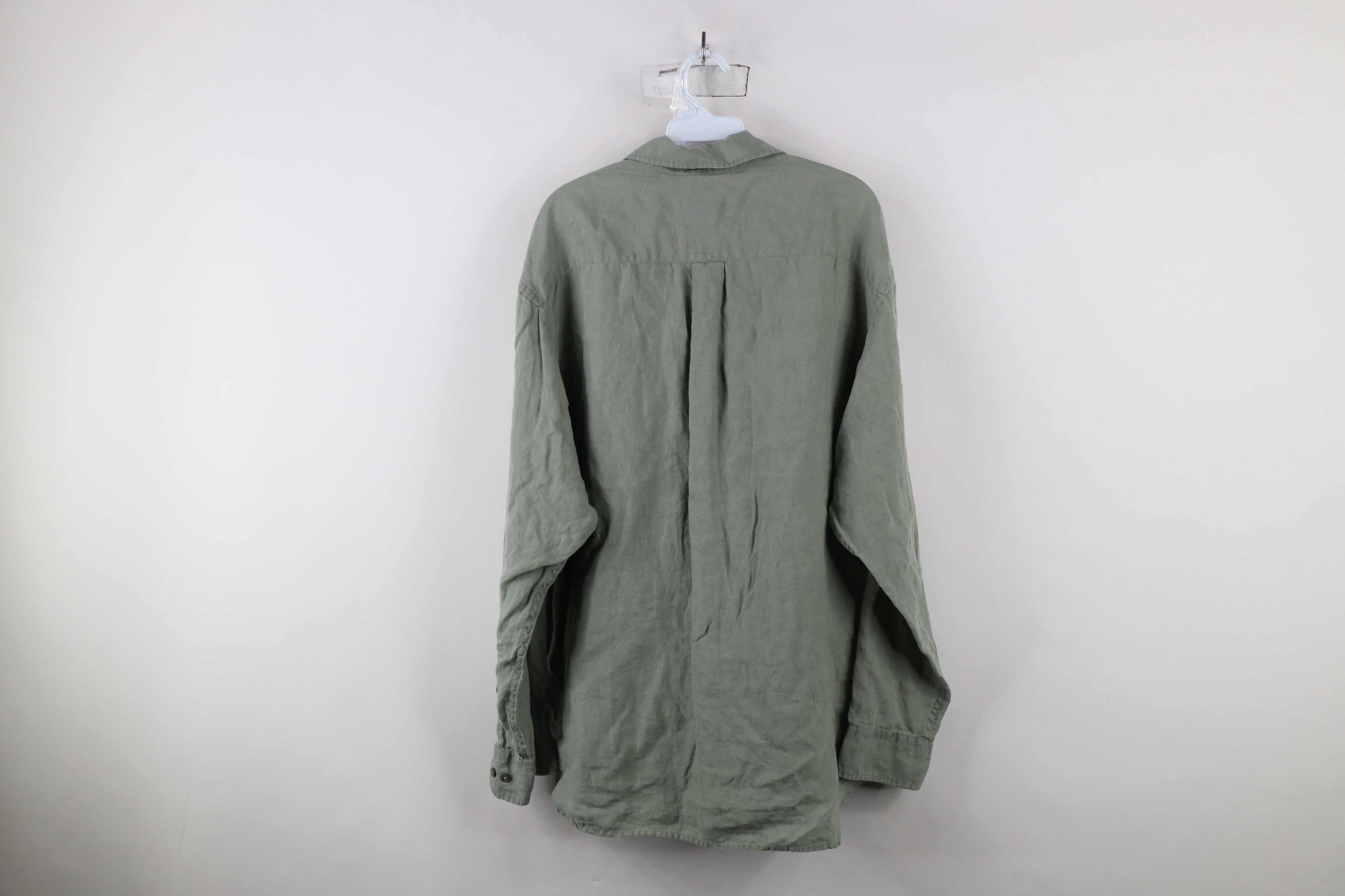 Banana Republic × Vintage Vintage Y2K 2001 Banana Republic Collared Button Shirt Green Size US L / EU 52-54 / 3 - 7 Thumbnail