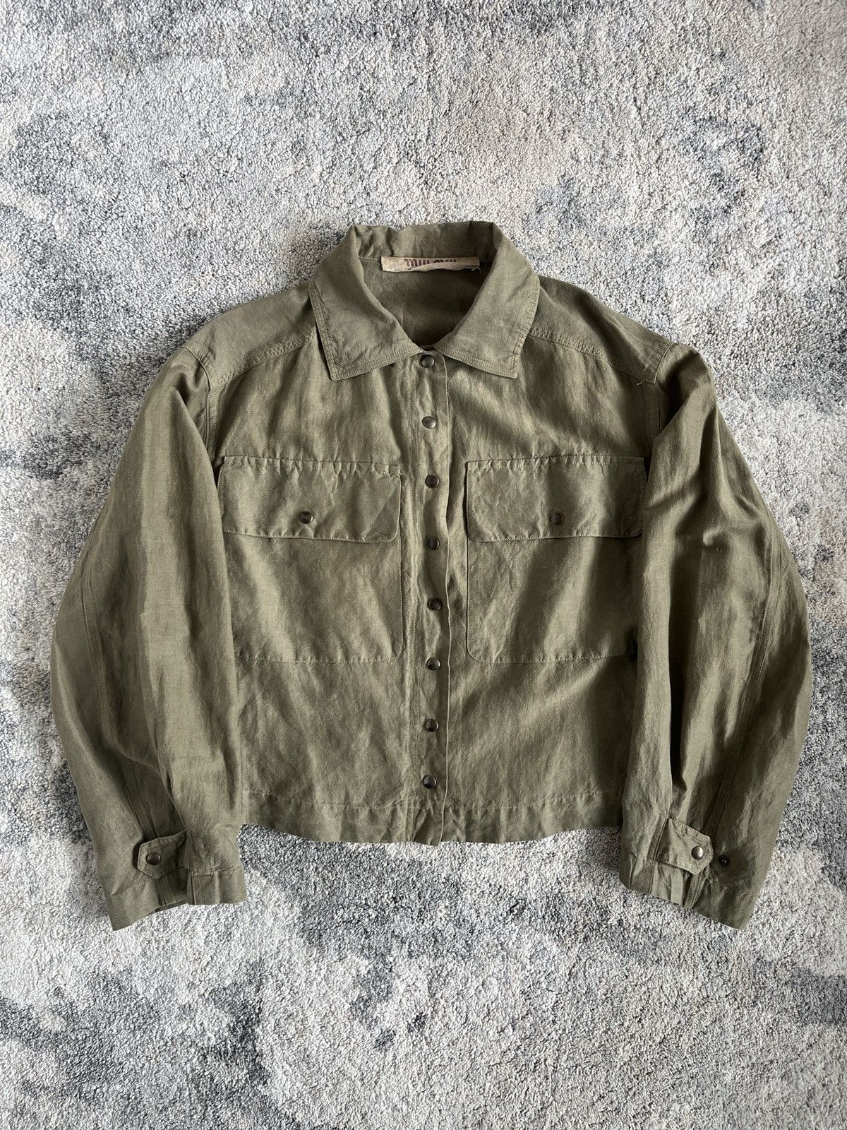 Miu Miu Miu Miu S/S1994 linen & silk light jacket Size M / US 6-8 / IT 42-44 - 1 Thumbnail