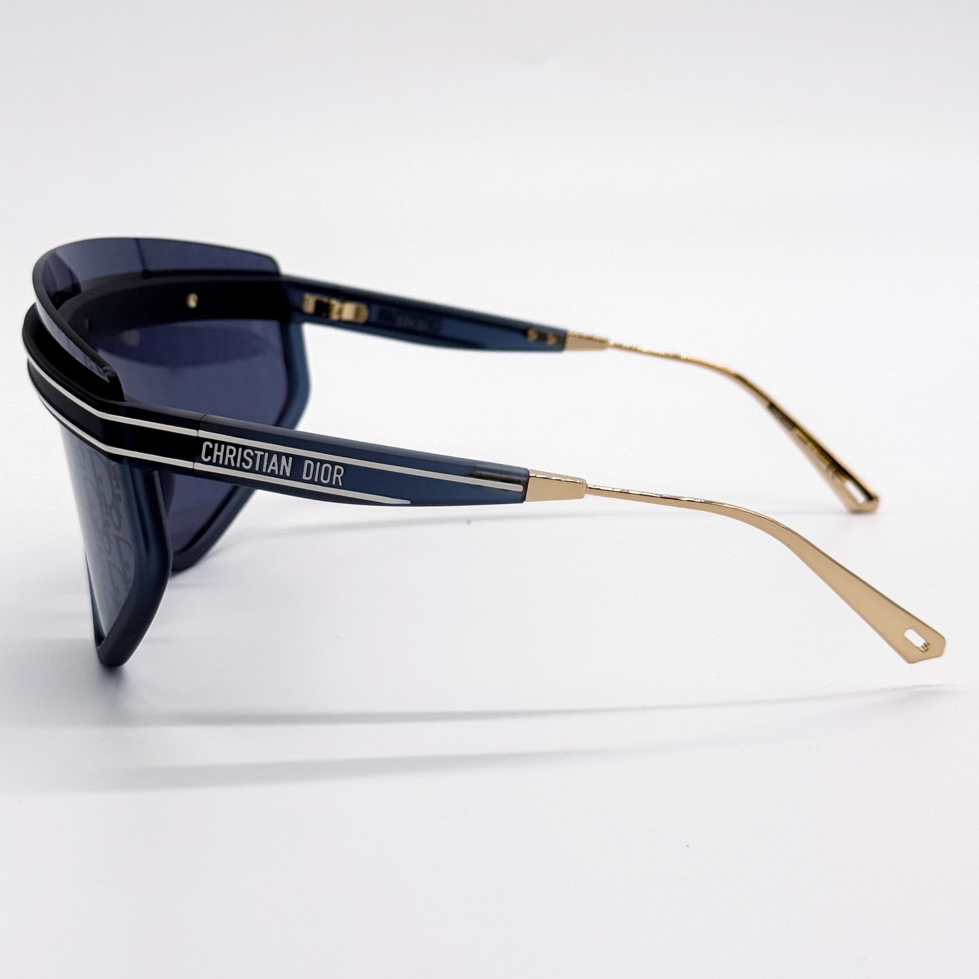 Dior NEW DIOR SUNGLASSES DIORCLUB M2U 31B8 SHIELD GOLD/BLUE Size ONE SIZE - 7 Thumbnail