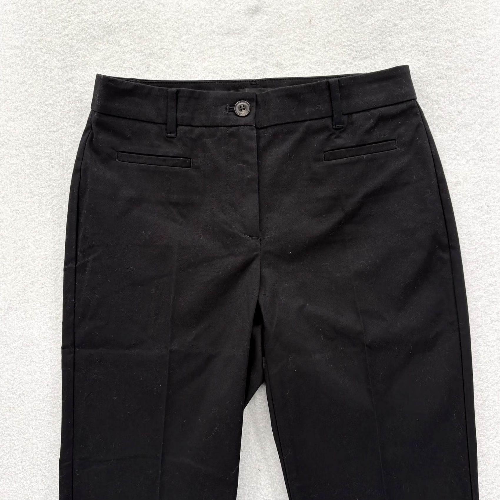 Ann Taylor Ann Taylor Dress Pants Womens 0P Black Straight Leg Twill Stretch Career Work Size 25" / US 0 / IT 36 - 2 Thumbnail