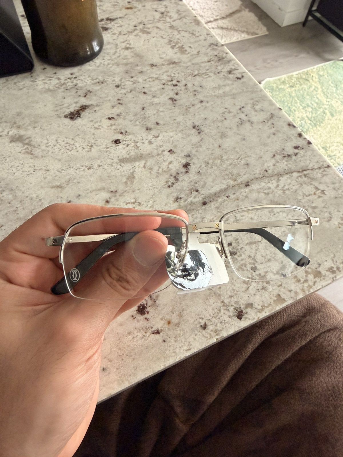 Cartier Cartier CT0168O 006 Santos Optical Frames — Platinum Size ONE SIZE - 5 Thumbnail
