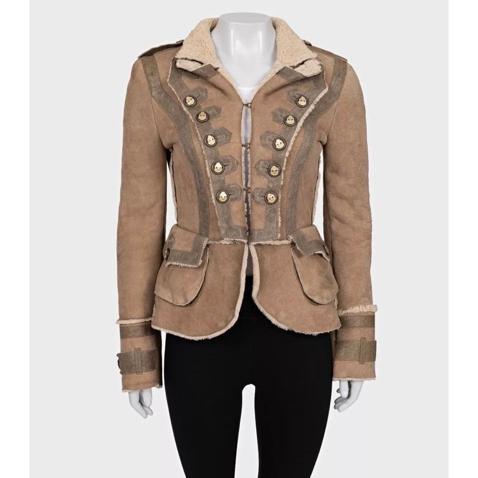 Dolce & Gabbana Dolce & Gabbana Brown Lambskin Shearling Coat Sz.40 (S) Size S / US 4 / IT 40 - 1 Thumbnail
