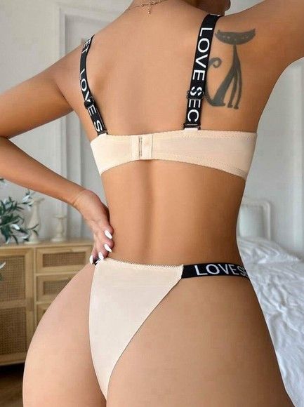 Other Letter Tape Lingerie Set (L) Size L / US 10 / IT 46 - 2 Thumbnail