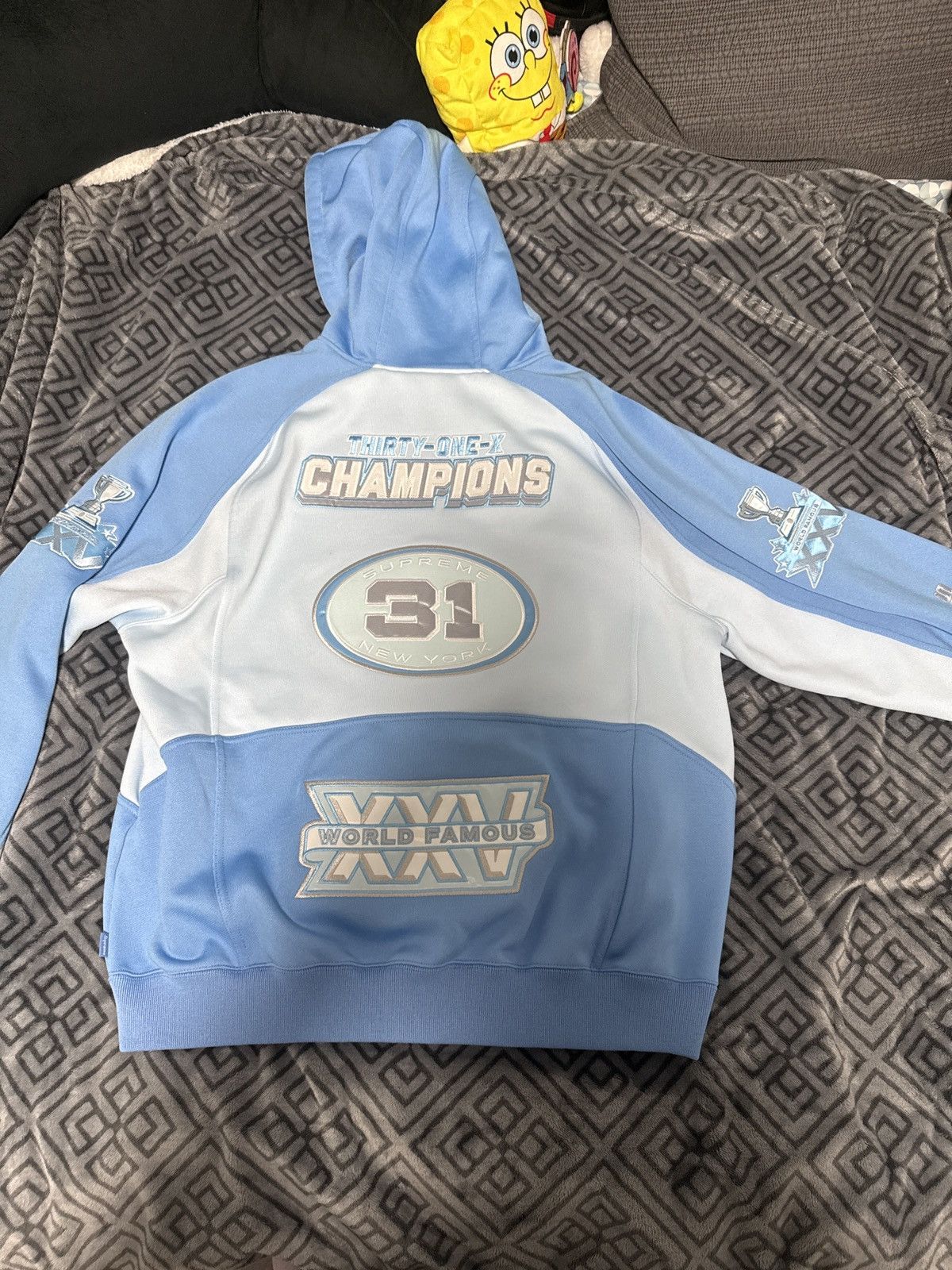 Supreme Supreme Football Zip Up Hooded Sweatshirt Size US L / EU 52-54 / 3 - 2 Thumbnail