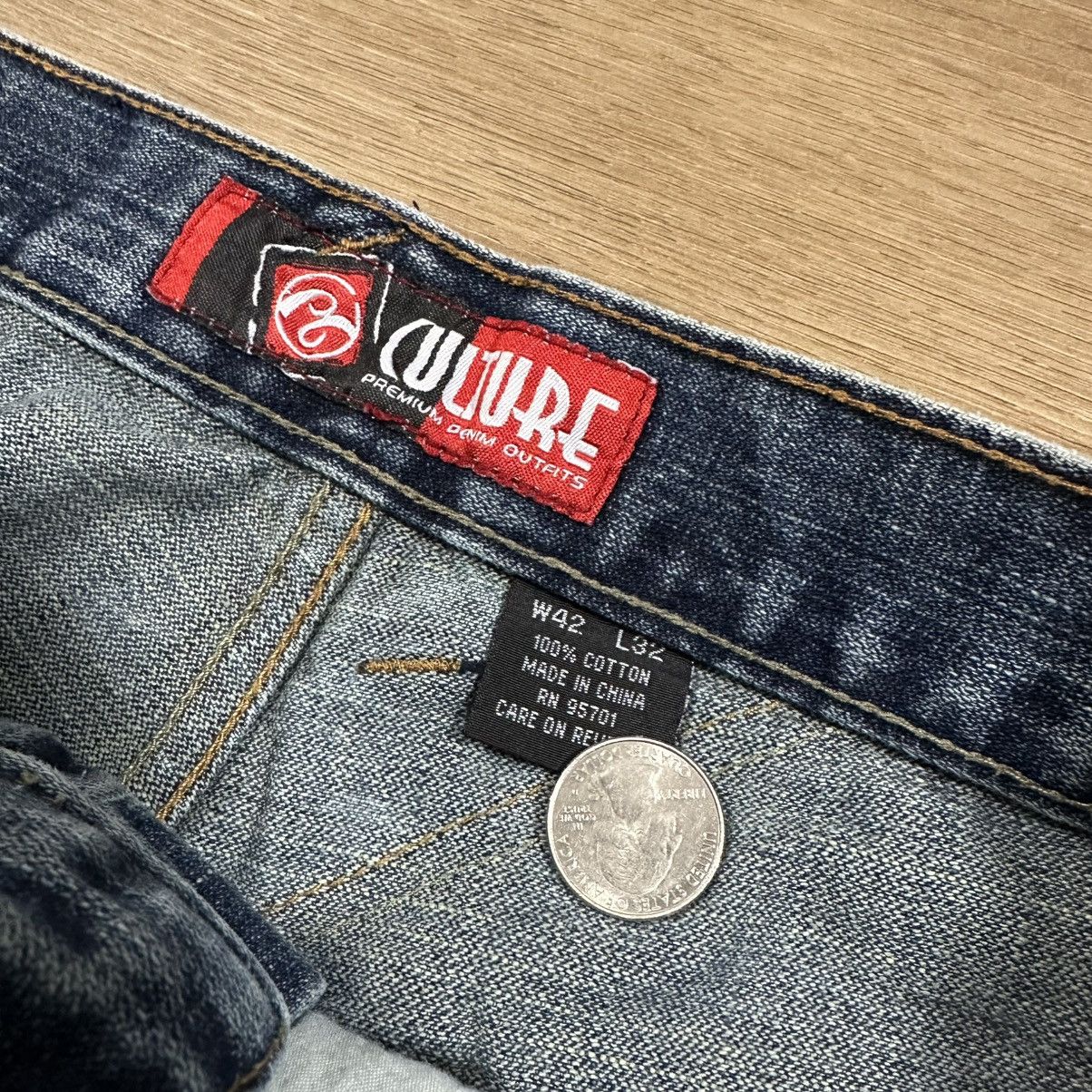 Other Vintage 2000s Y2K Culture Dark Wash Wide Leg Jeans Size US 40 / EU 56 - 6 Thumbnail