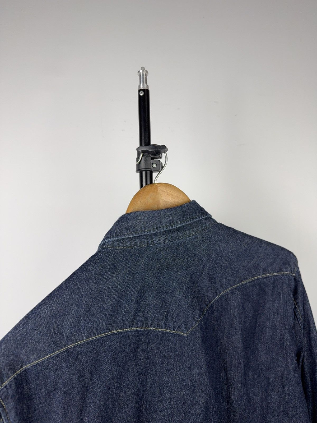 Lee Lee Slim Western Cowboy USA Denim Shirt Blue Snap Button L Size US L / EU 52-54 / 3 - 12 Thumbnail