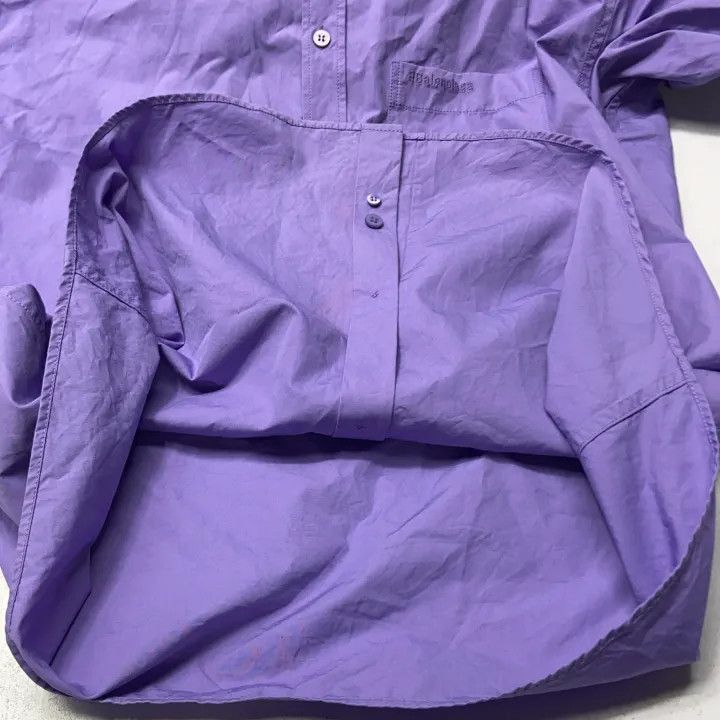 Balenciaga Balenciaga Balenciaga Casual Long Sleeve Shirt in Purple - Size US S / EU 44-46 / 1 - 8 Thumbnail