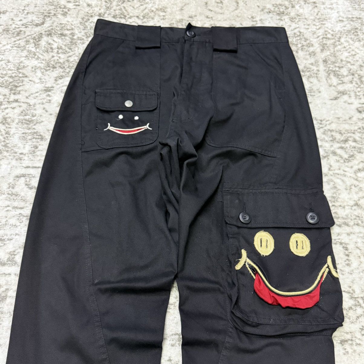 Kapital Upstart Japan Twisted Seam Drop Crotch Smiley Cargo Pants Size US 30 / EU 46 - 3 Thumbnail