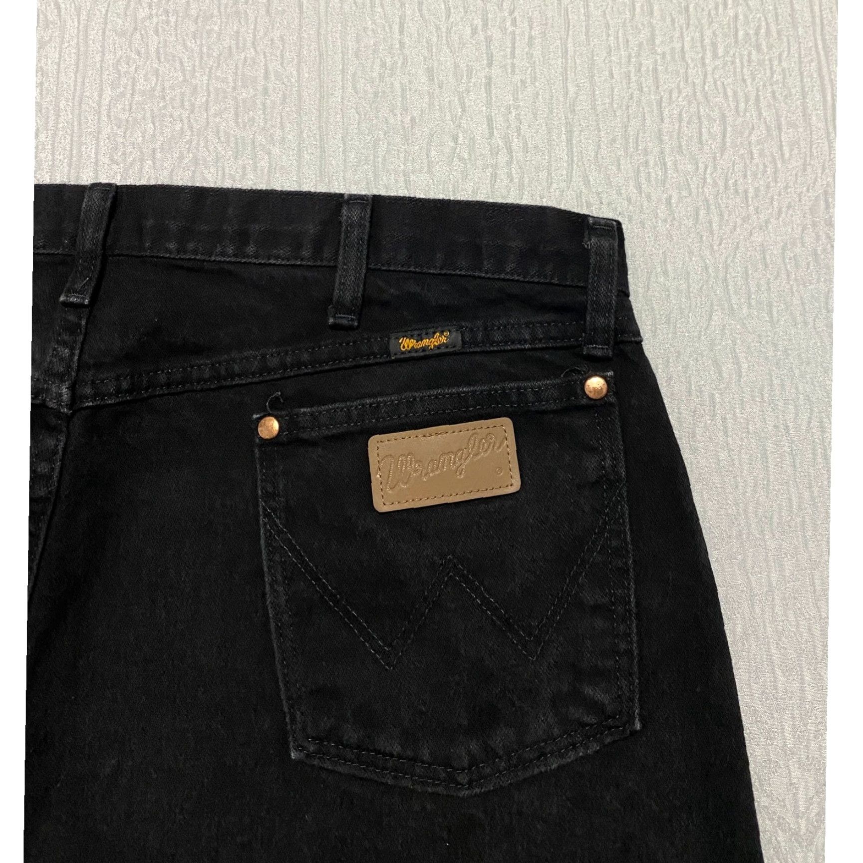 Wrangler VINTAGE Wrangler Jeans Mens Size 40×34 Black Denim 5-Pocket Design Western Cowboy Cut Straight Regular Size US 40 / EU 56 - 2 Thumbnail