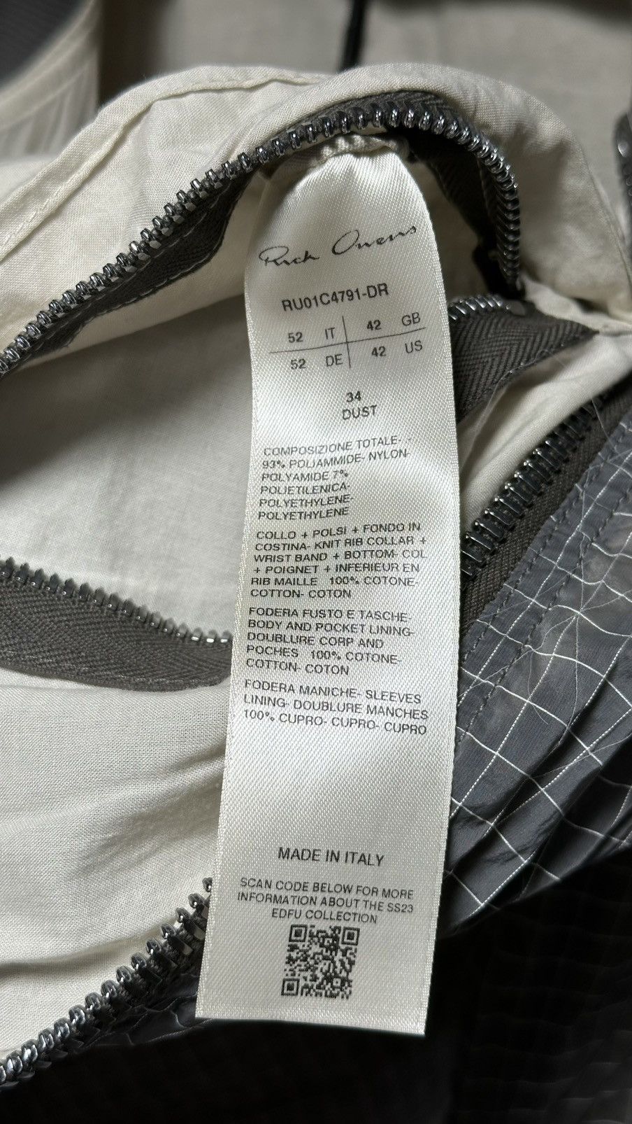 Rick Owens Rick Owens SS23 EDFU Bauhaus Flight Ripstop Bomber (52) Size US L / EU 52-54 / 3 - 9 Thumbnail