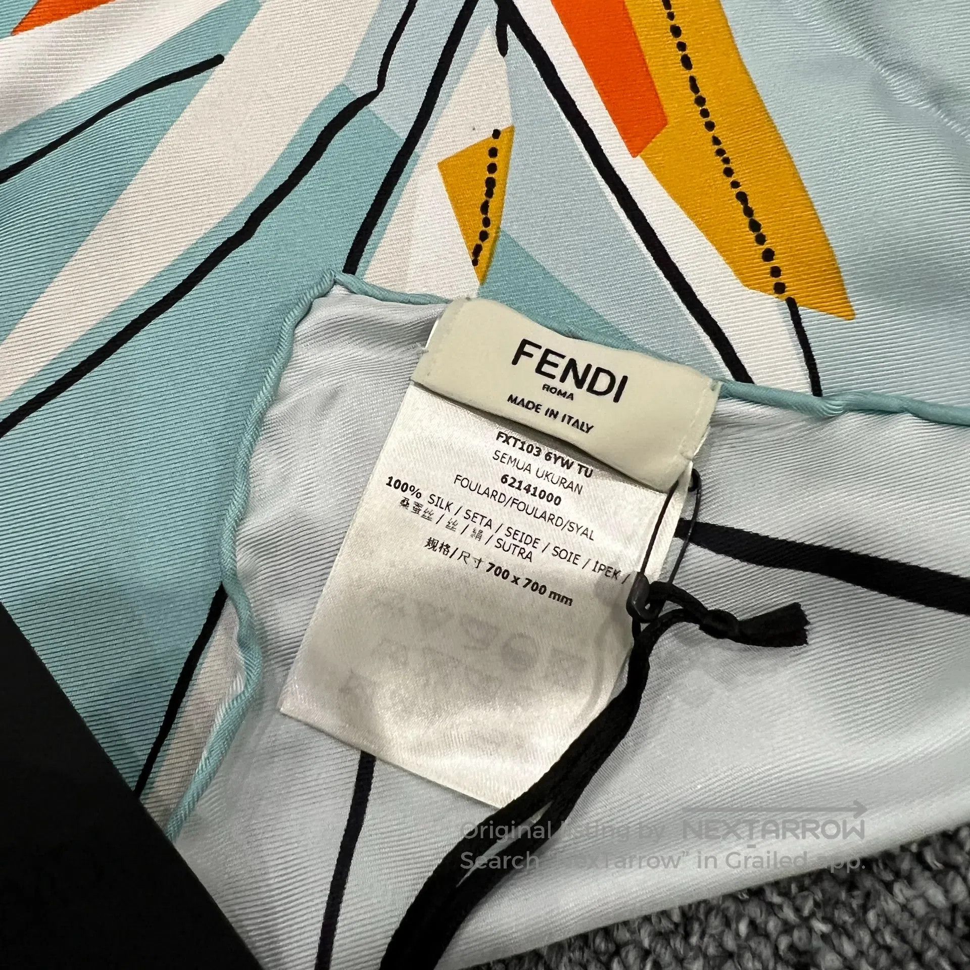 Fendi FENDI Parrot Bird Scarf and Square Scarf| Size ONE SIZE - 4 Thumbnail