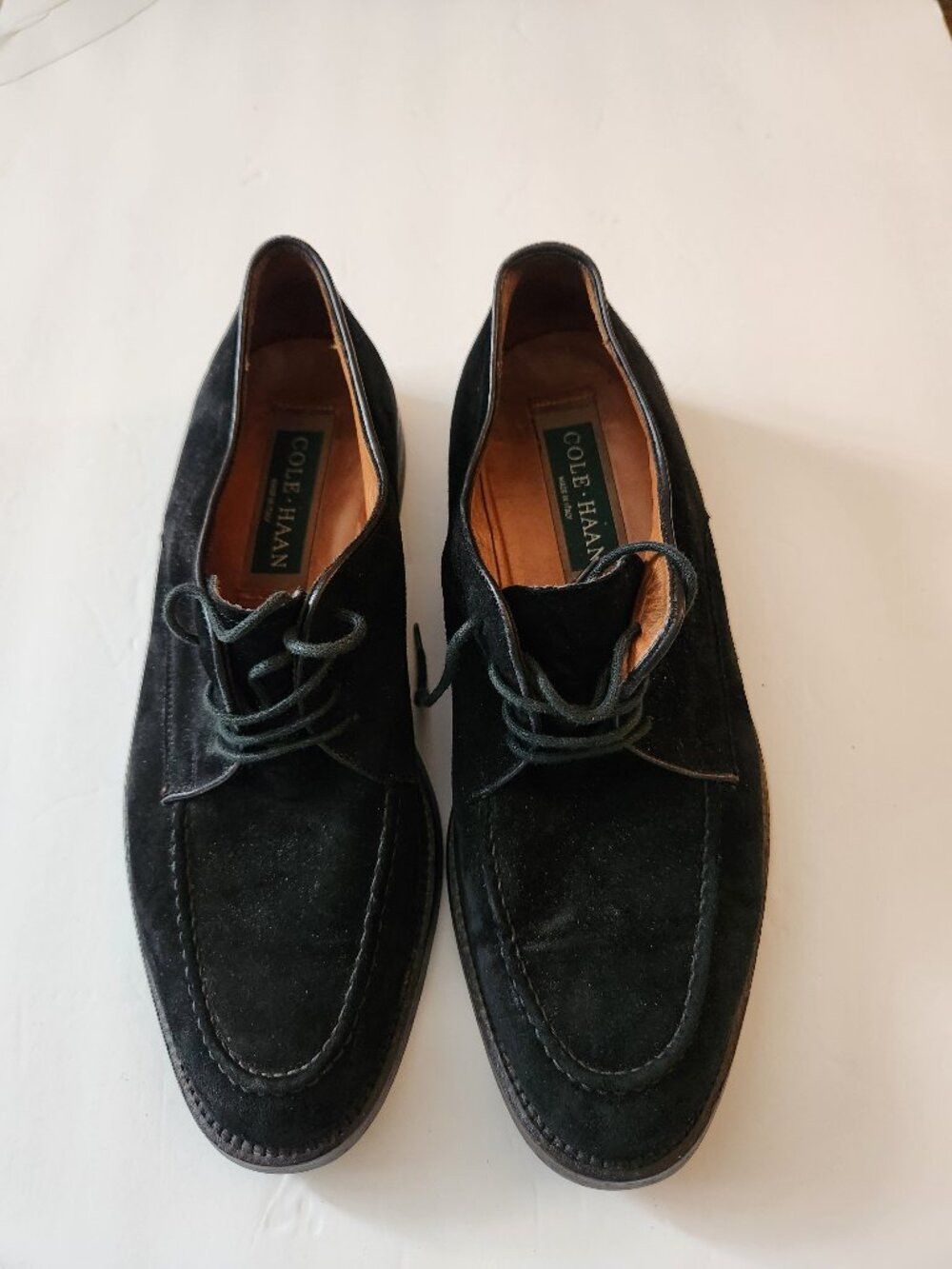 Cole Haan Cole haan men's black suede dress shoes size:9 made in Italy Size US 9 / EU 42 - 1 Thumbnail