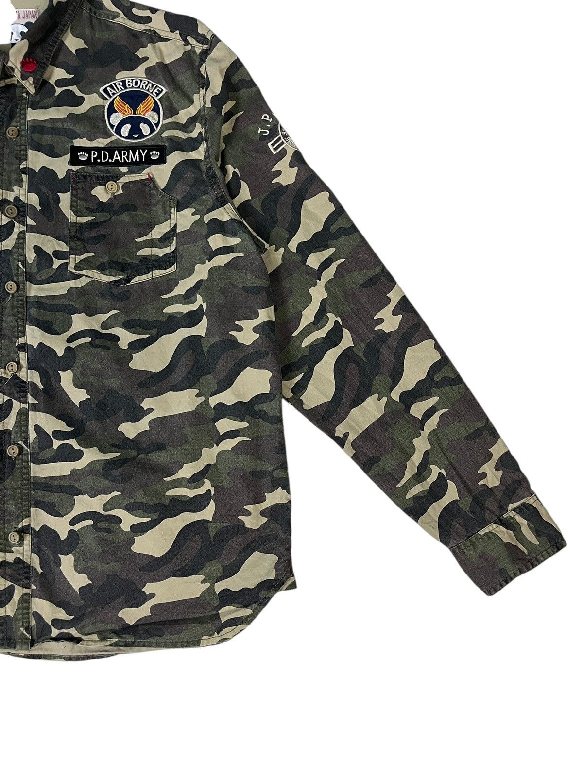 Japanese Brand Pandiesta Embroidery Camo Army Stripes Jacket Size US L / EU 52-54 / 3 - 5 Thumbnail