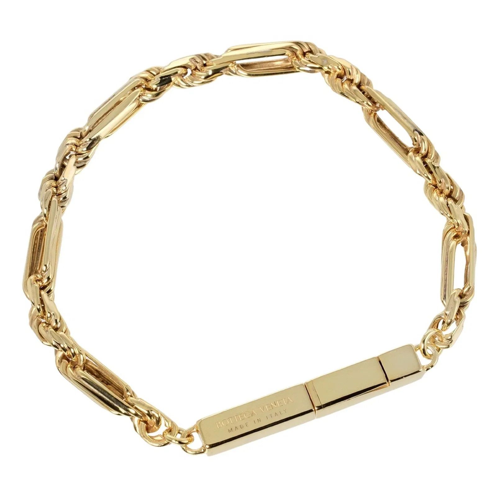 Bottega Veneta BOTTEGA VENETA Ripple gold plated silver chain bracelet M q Size ONE SIZE - 1 Thumbnail