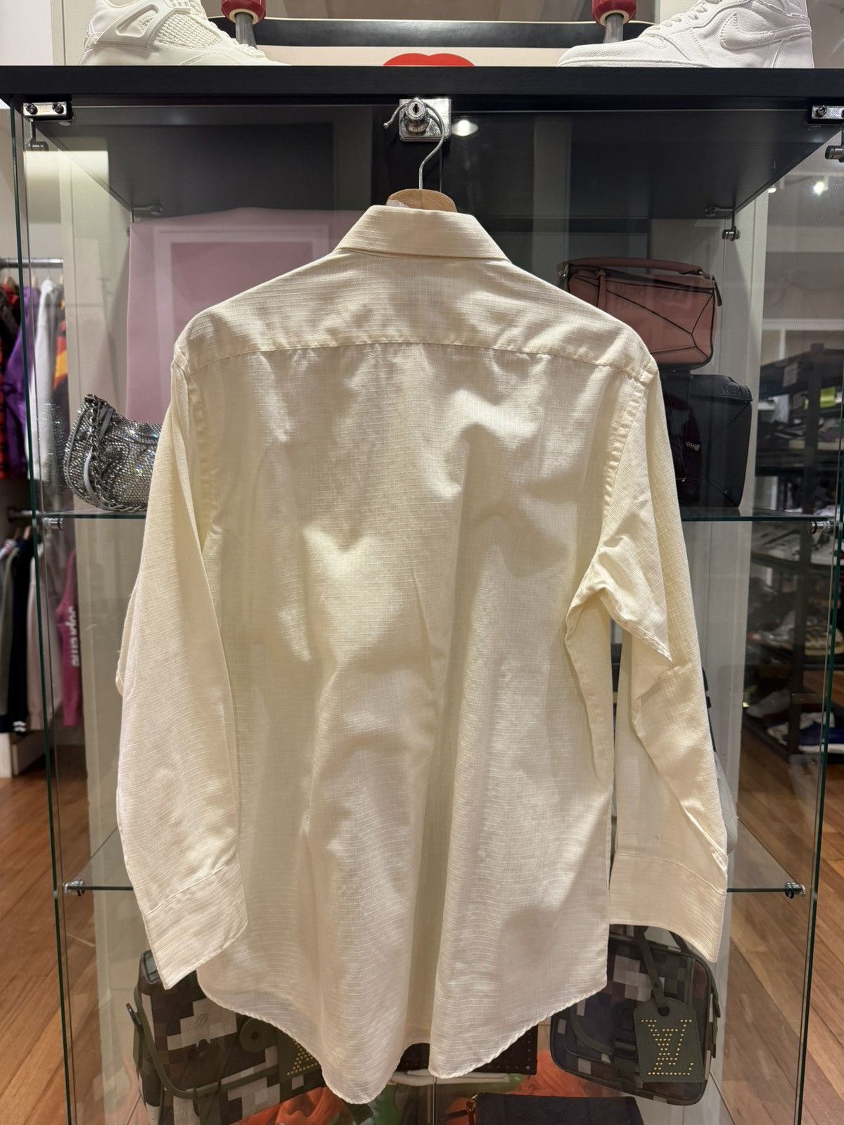 Yves Saint Laurent Yves Saint Laurent Waffle Button Down Shirt - Eggshell Size US M / EU 48-50 / 2 - 3 Thumbnail