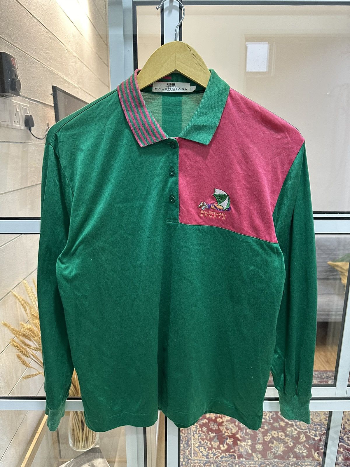 Balenciaga Vintage Balenciaga Sport L/S Polos Size US M / EU 48-50 / 2 - 1 Thumbnail