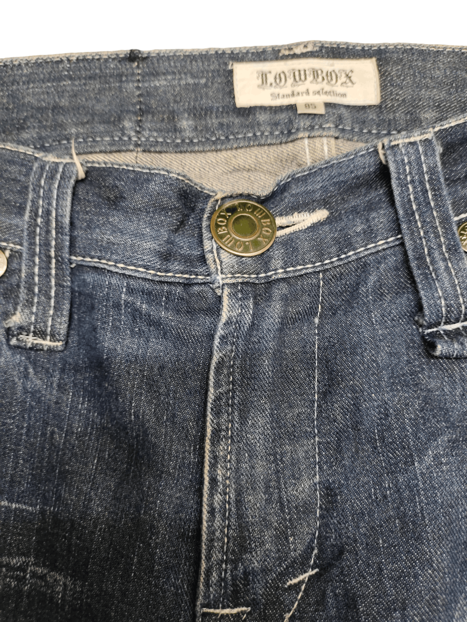 LOWBOX Lowbox Distress Faded Denim Jeans Undercovers Style Size US 34 / EU 50 - 7 Thumbnail