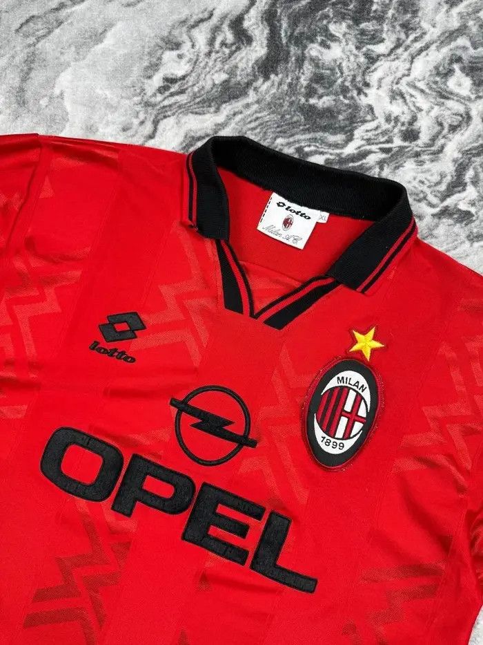 Lotto Sport VIntage Lotto AC Milan 1996 1997 Third Shirt Soccer Jersey Size US XL / EU 56 / 4 - 2 Thumbnail