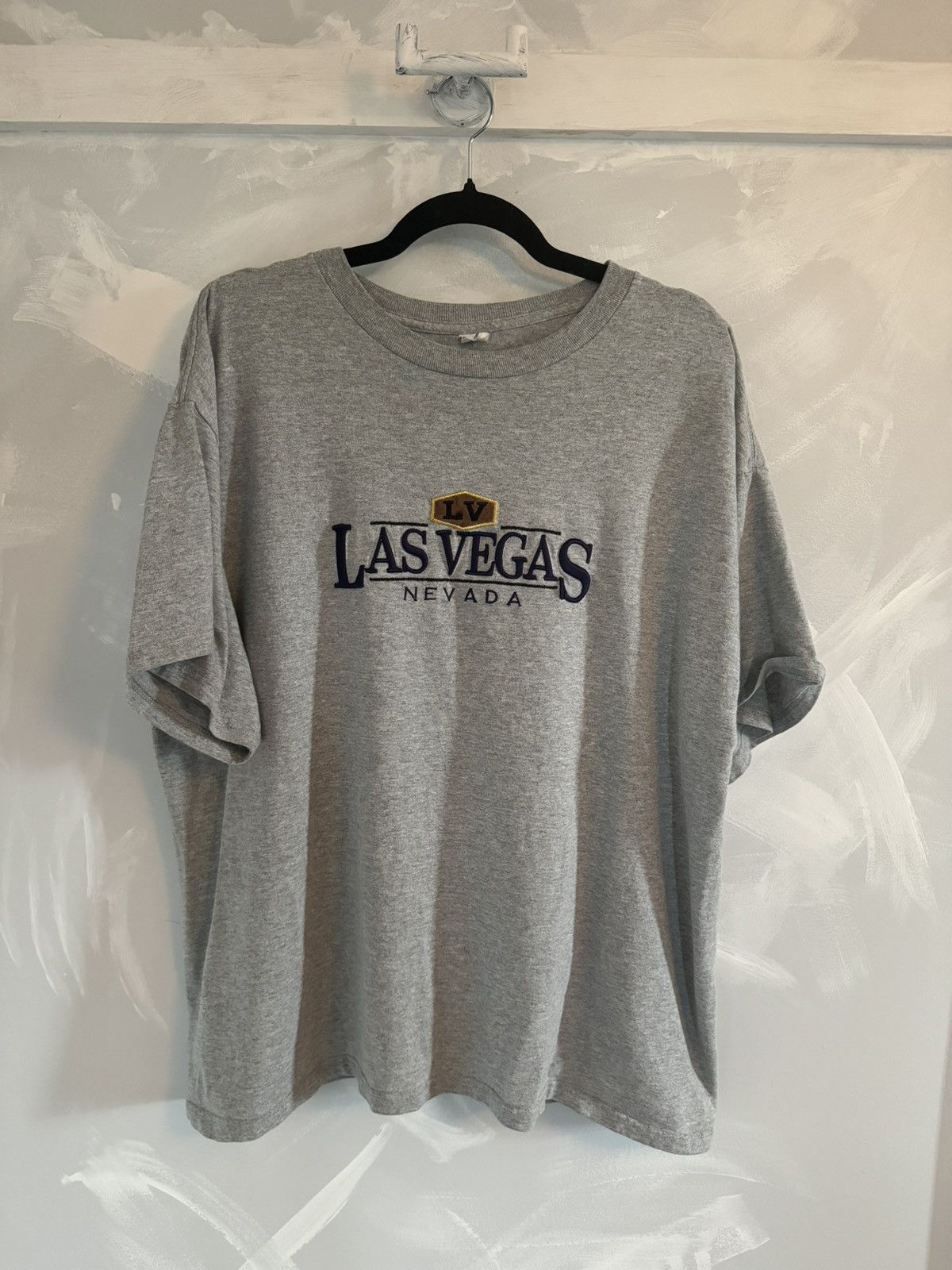 Delta × Fruition × Vintage Pro Delta Weight Las Vegas Nevada Gambling Grey T-Shirt Size US XL / EU 56 / 4 - 1 Thumbnail