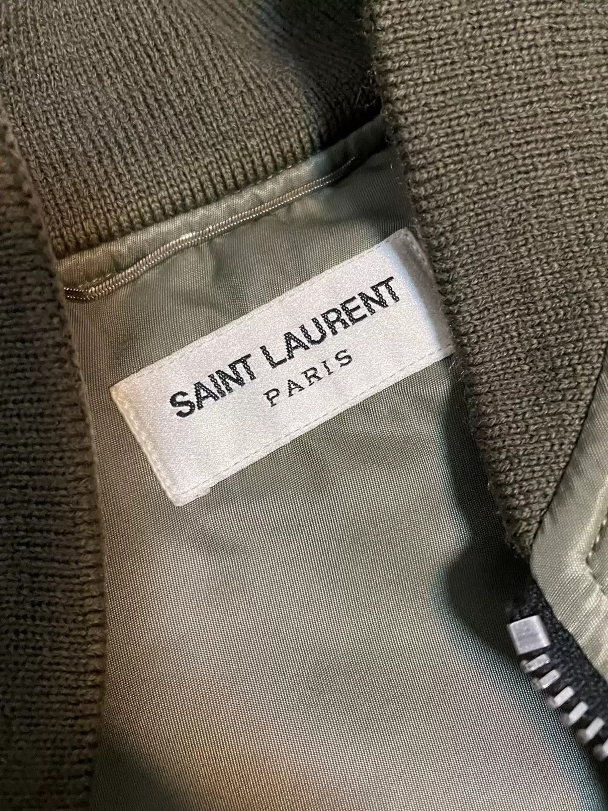 Saint Laurent Paris Saint Laurent Army Green Bomber Jacket Size M-2505 Size US M / EU 48-50 / 2 - 2 Thumbnail