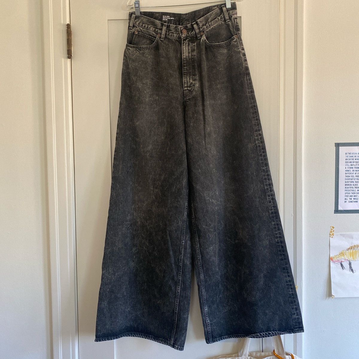 Celine CELINE extra wide denim NEW Size US 29 - 1 Thumbnail