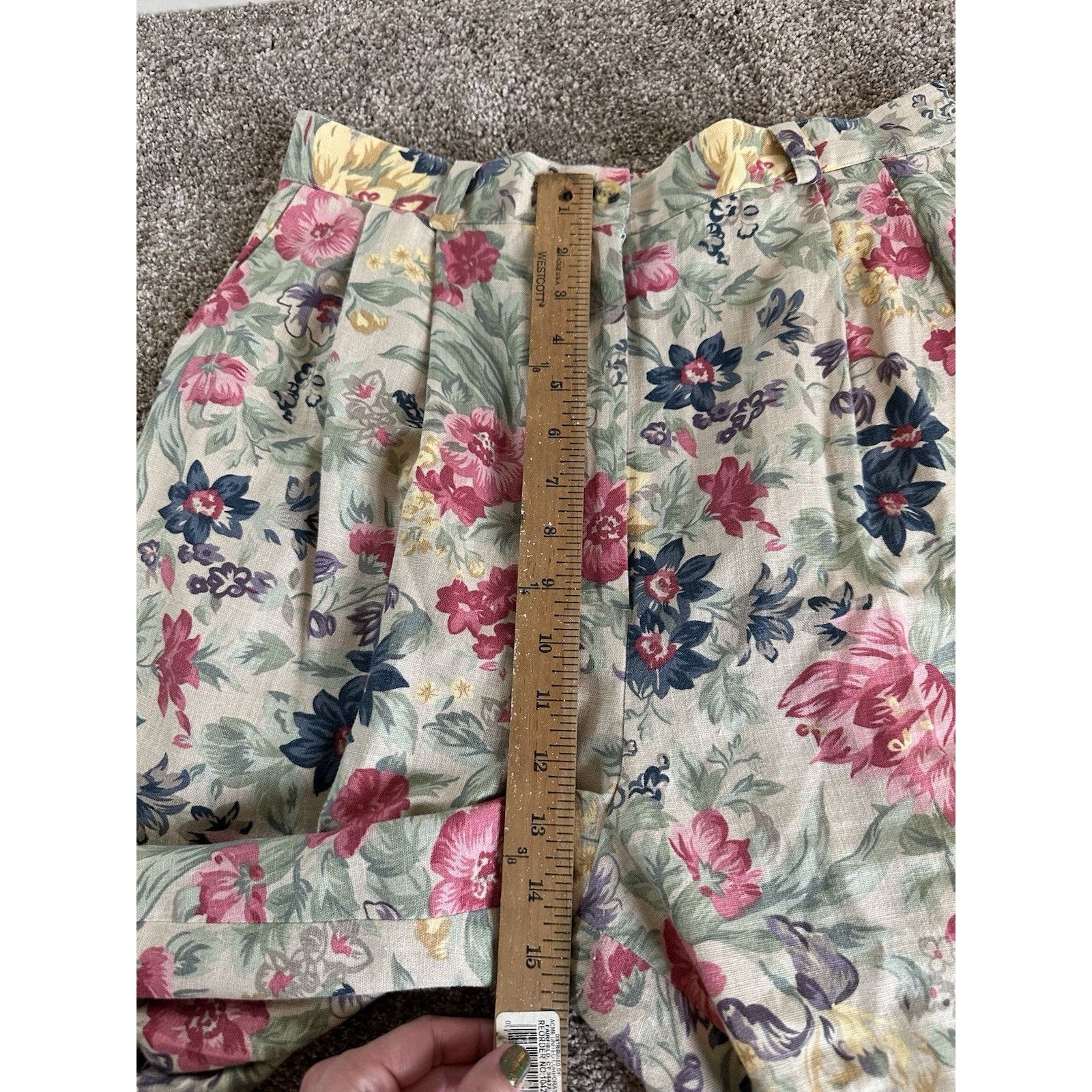 Talbots Talbots Vtg Women's 16 Pleated Pants LINEN Cottagecore Size 38" / US 16 / IT 52 - 3 Thumbnail