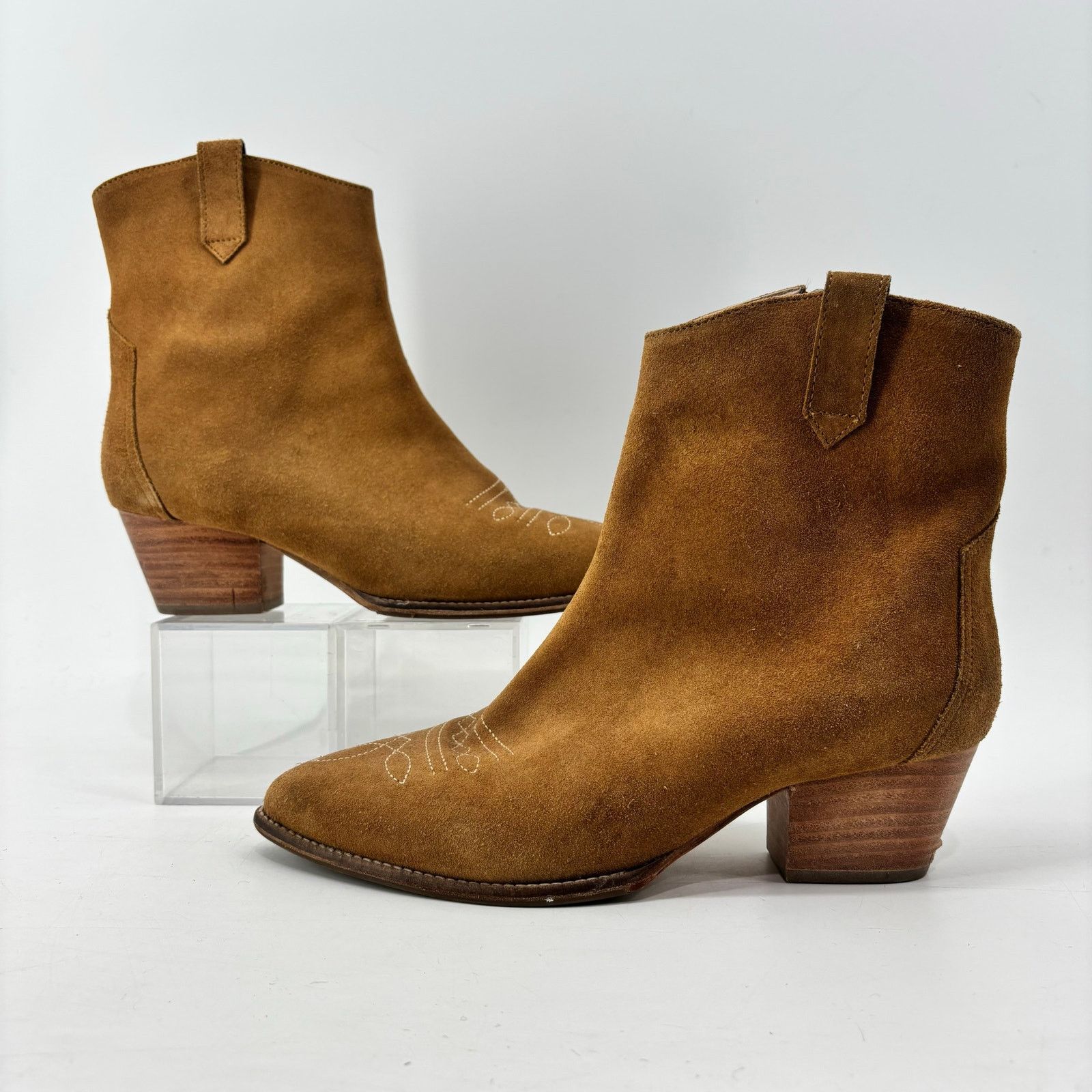 Other Joules Elmwood Womens Size 8 Suede Tan Western Boot Cowboy Size US 8 / IT 38 - 4 Thumbnail