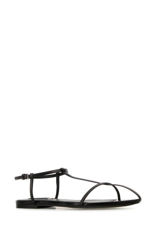 Jil Sander o1mt1gz0625 Leather Sandals in Black Size US 7 / IT 37 - 2 Thumbnail