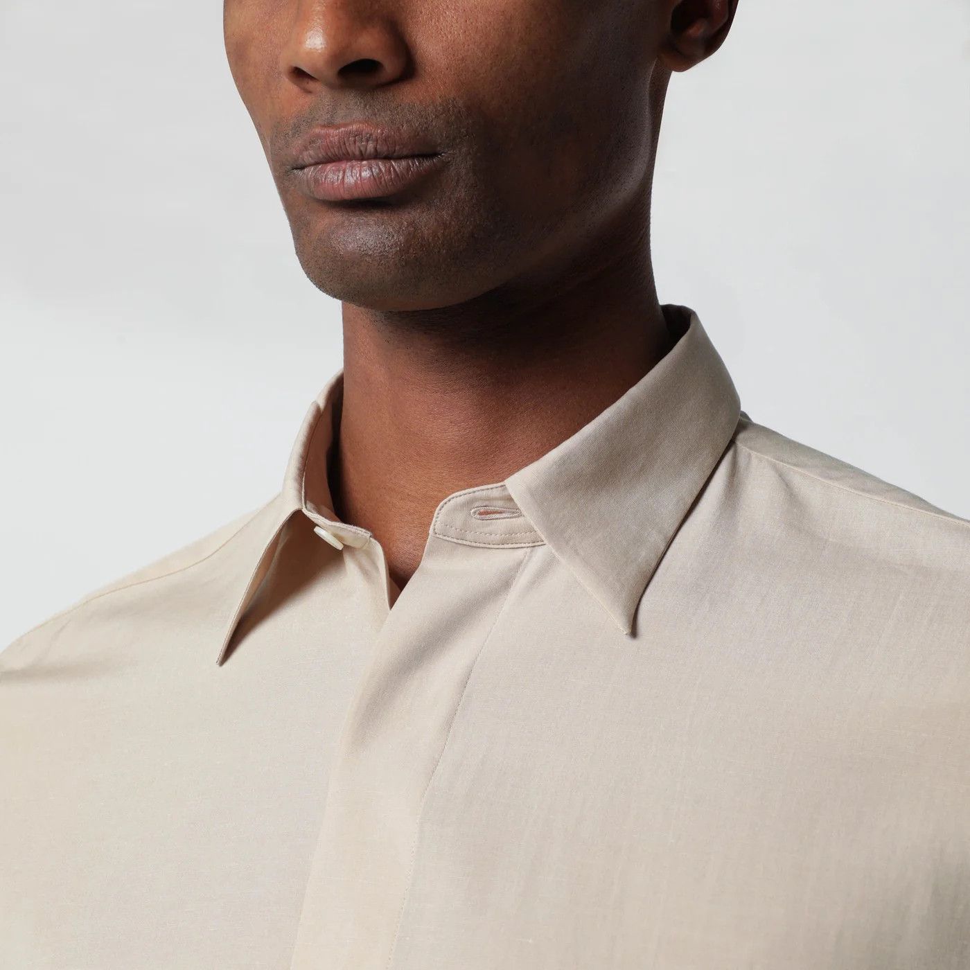 Lardini o1d2blof0526 Linen-blend Shirt in Beige Size US M / EU 48-50 / 2 - 4 Thumbnail