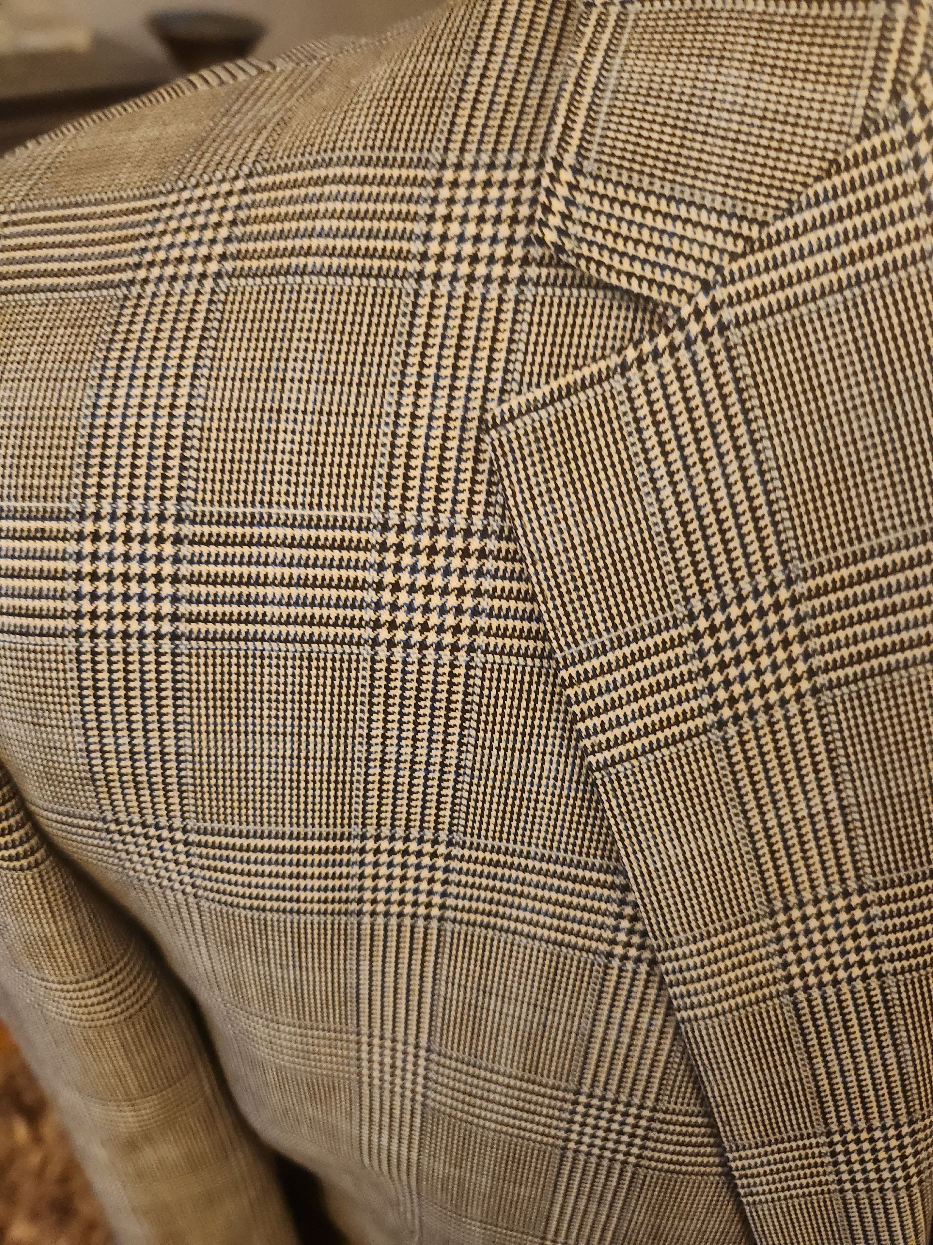 Other NWOT Tiglio Luxe Gray & Black Glen Plaid 100% Wool Blazer Size 42R - 3 Thumbnail