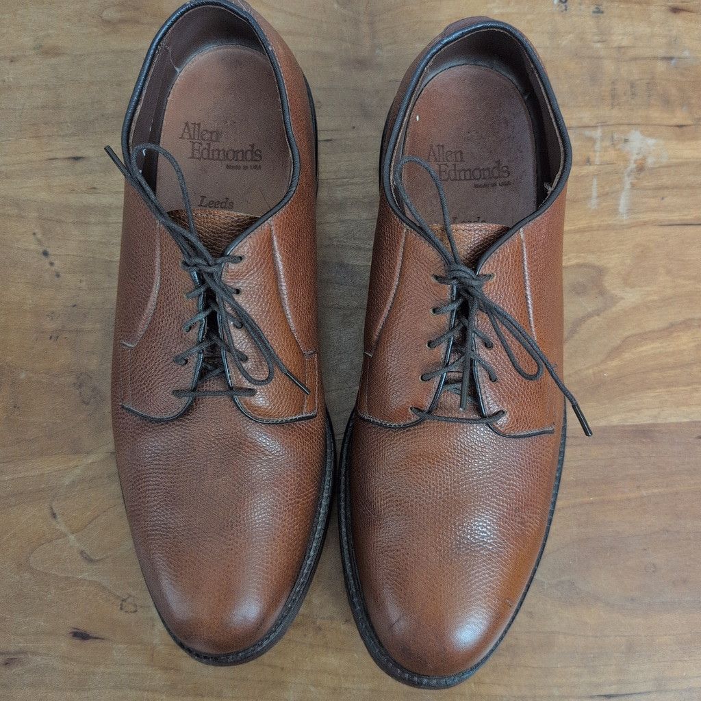 Allen Edmonds Allen Edmonds Leeds Brown Pebbled Leather Derby 8.5C Size US 8.5 / EU 41-42 - 7 Thumbnail