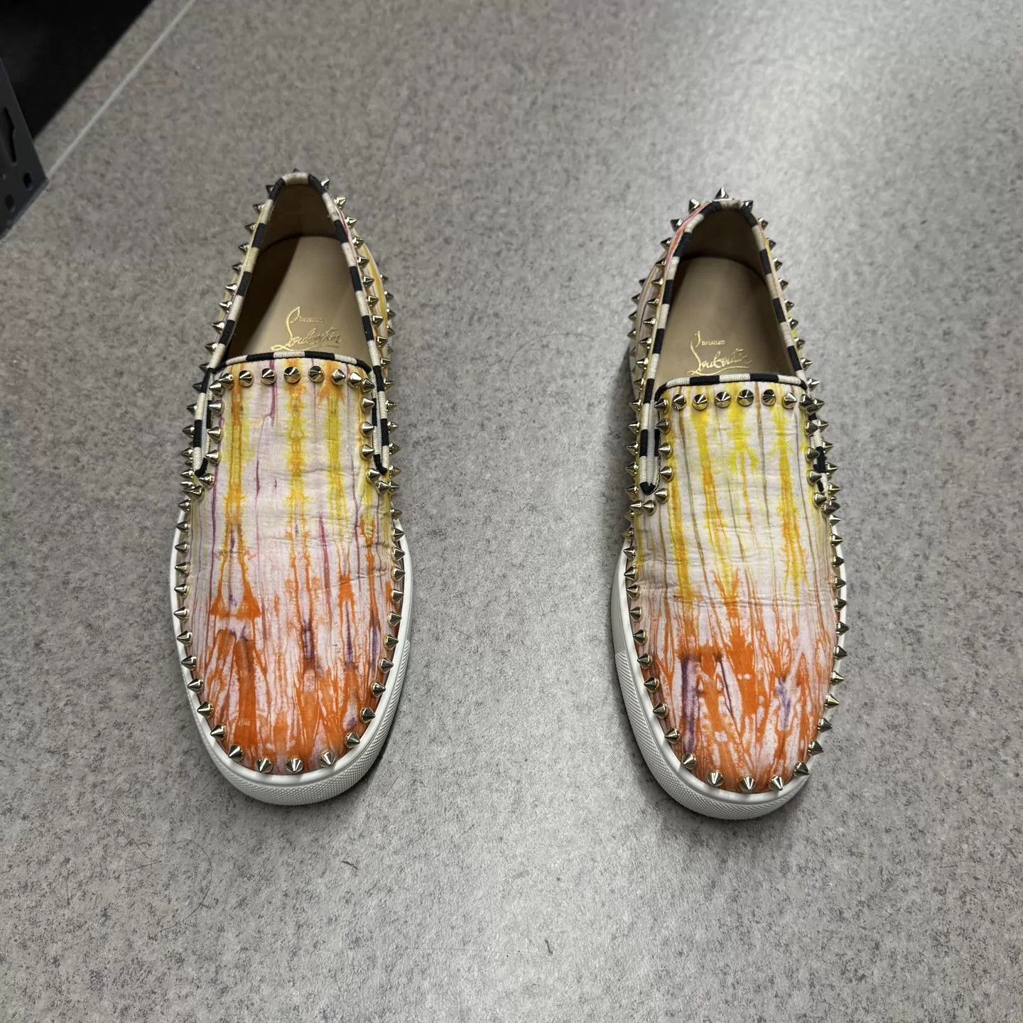 Christian Louboutin CL Lubotin Tie-Dye Red Sole Slip-On Casual Shoes Size US 7.5 / EU 40-41 - 5 Thumbnail