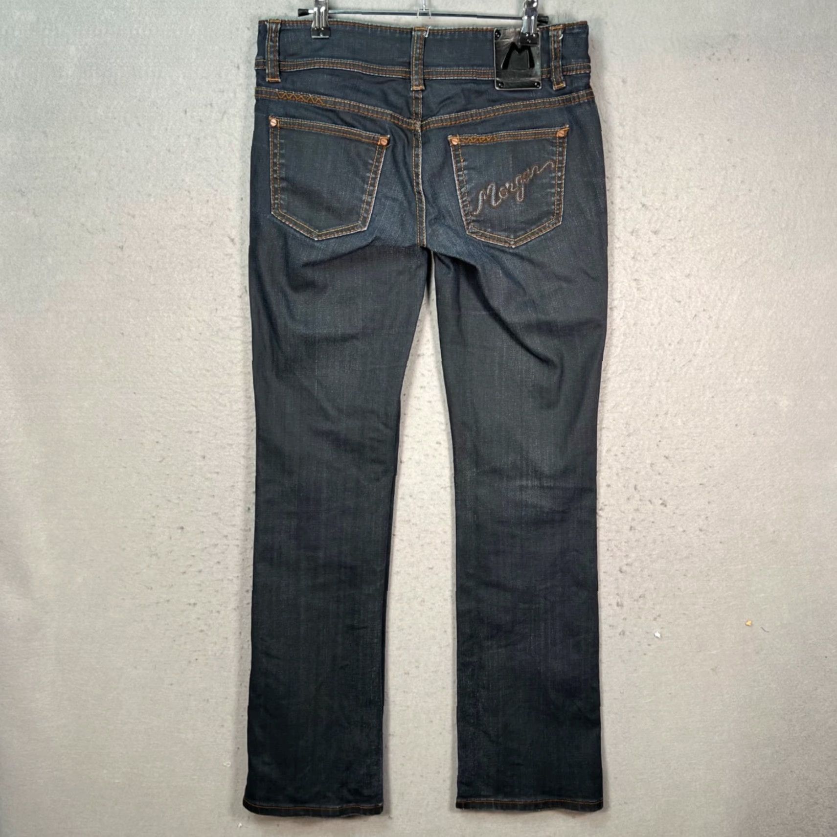 Morgan De Toi Morgan Womens Jeans Slim Denim 5-Pocket Embroidered Dark Wash Cotton Blend Stretch Size 26" / US 2 / IT 38 - 2 Thumbnail