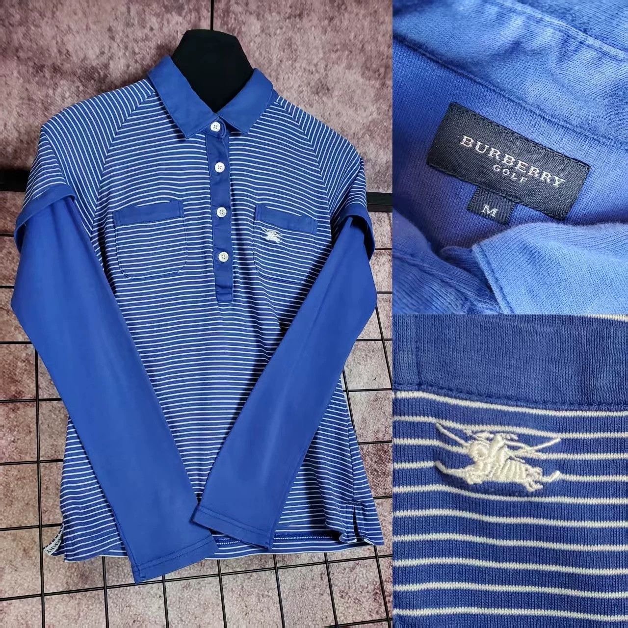 Burberry Burberry Golf Stripe Layered Top - dmc Size US M / EU 48-50 / 2 - 1 Thumbnail