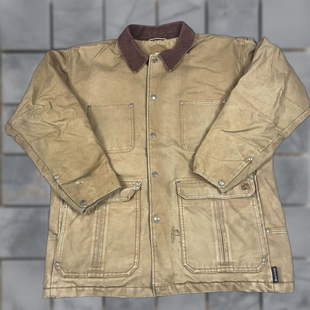 Vintage Northeast Outfitters Jacket Adult XL Beige Workwear Thinsulate Lined Duck Canvas Size US XL / EU 56 / 4 - 1 Thumbnail