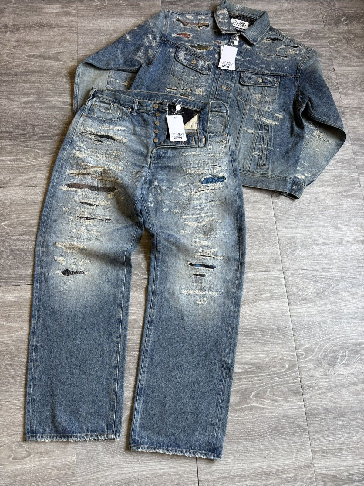 Maison Margiela × Supreme Supreme MM6 Maison Margiela Denim Two Piece Size US 32 / EU 48 - 7 Thumbnail