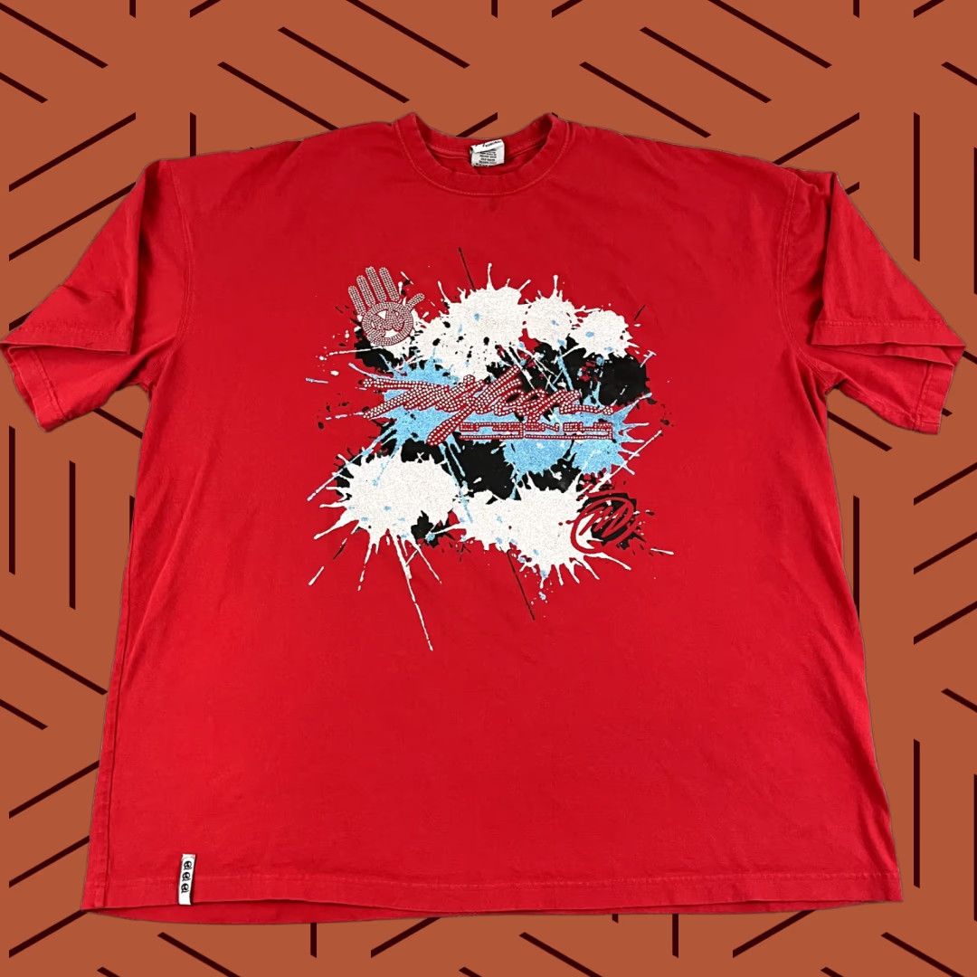 Etro VINTAGE Miskeen Shirt Mens 4XL Red Hip Hop Streetwear Graphic Print T‑Shirt 2000s Men Size US XXL / EU 58 / 5 - 1 Thumbnail