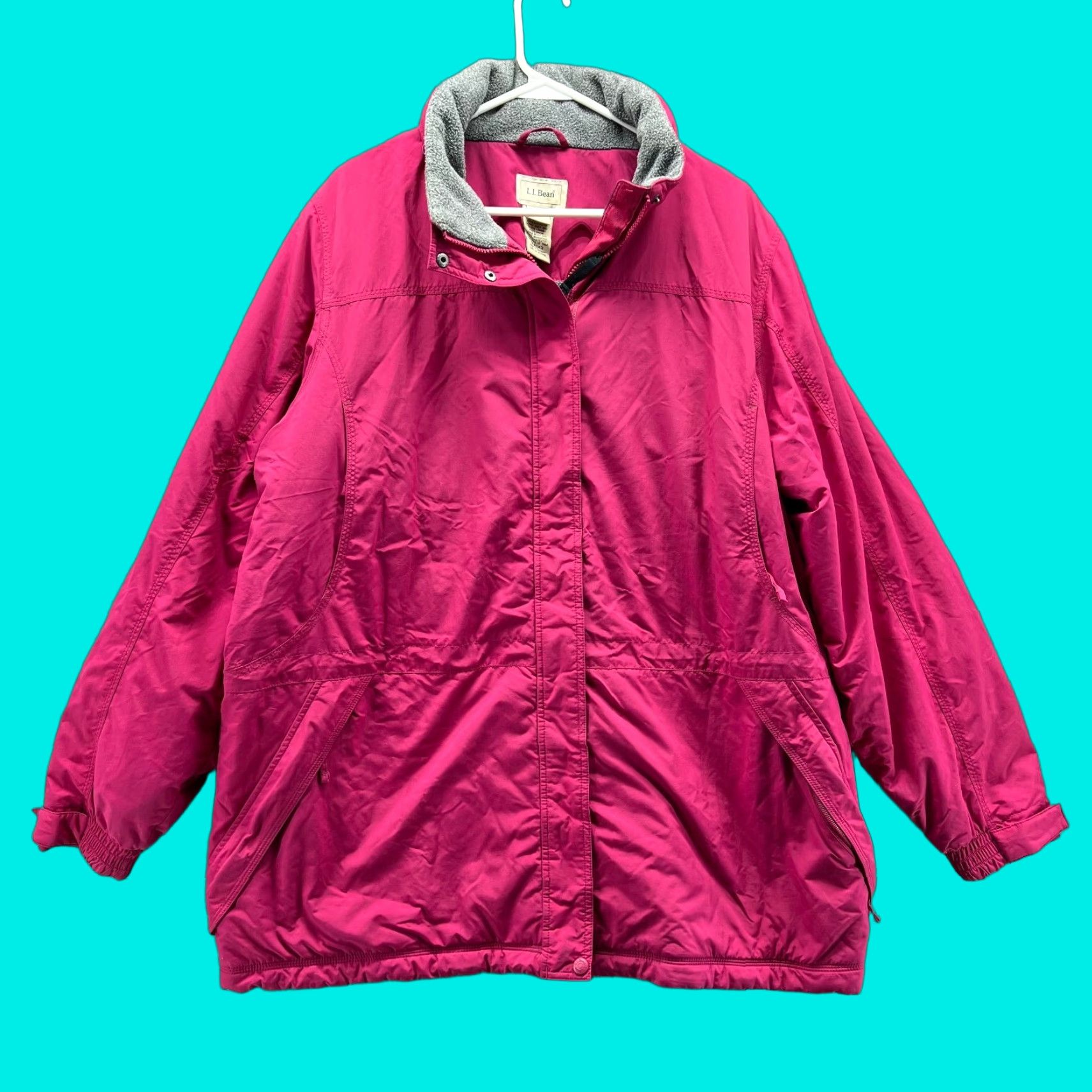 Vintage VINTAGE L.L. Bean Jacket Women 2X Pink Quilted Full Zip Hooded Snowboard Ski Lined Size XXL / US 16-18 / IT 52-54 - 1 Thumbnail