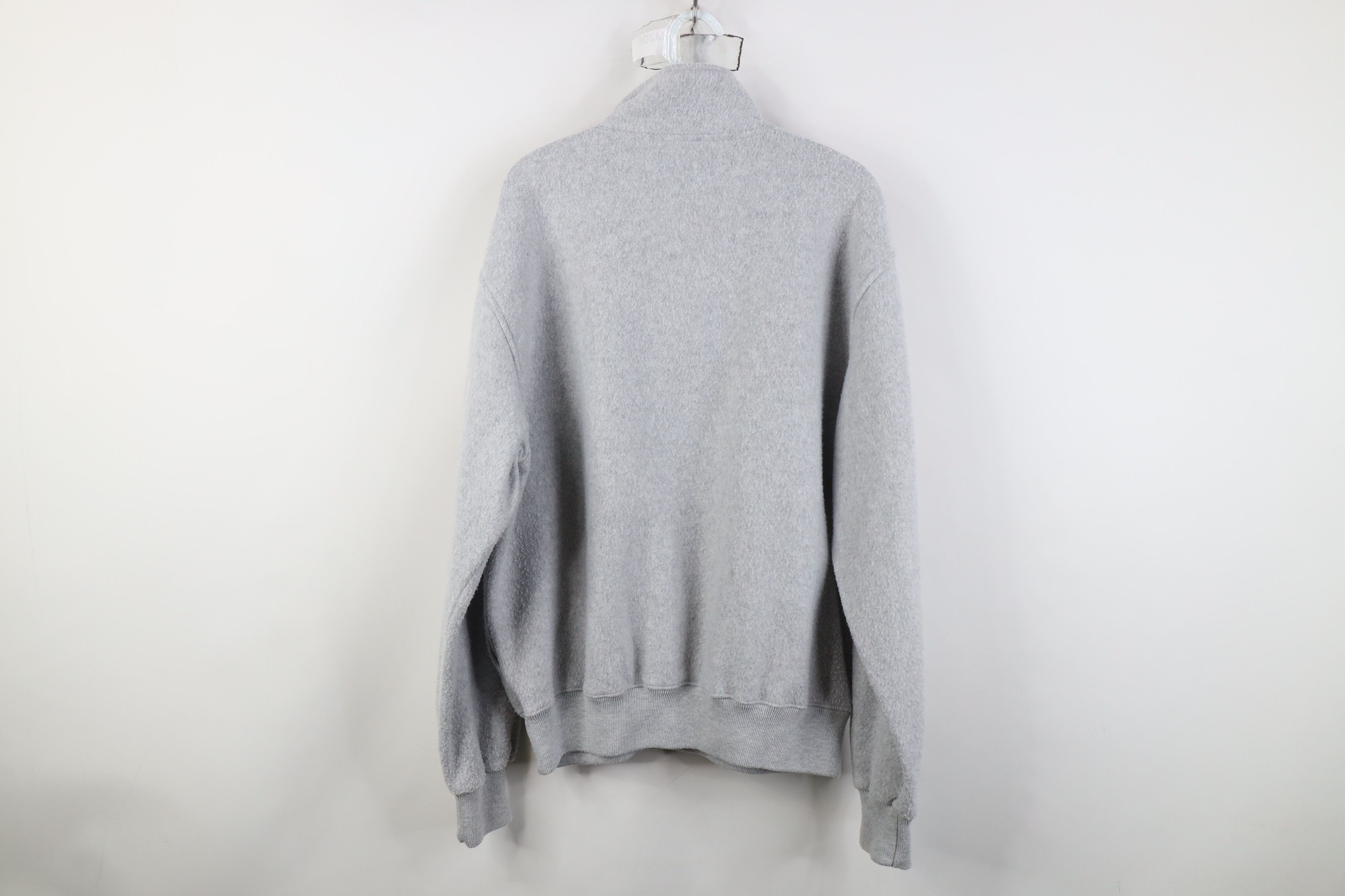 Vintage Vintage 90s Streetwear Half Zip Fleece Pullover Sweater Gray Size US XL / EU 56 / 4 - 11 Thumbnail