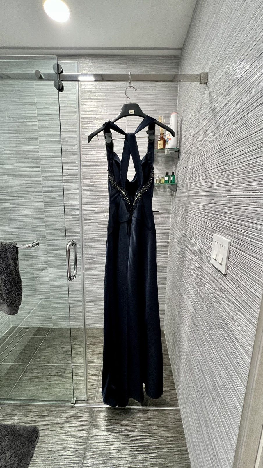 Bcbgmaxazria BCBG Maxazria Dress Womens Size 0 Navy Jewel Embellished Size XS / US 0-2 / IT 36-38 - 8 Thumbnail