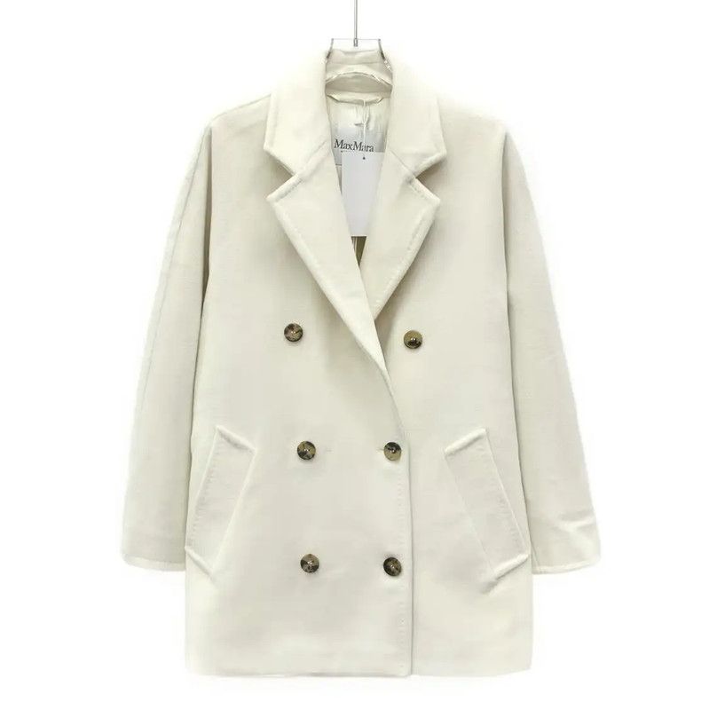 Max Mara MaxMara Double-Breasted Wool Coat for Women 0089 Size S / US 4 / IT 40 - 1 Thumbnail