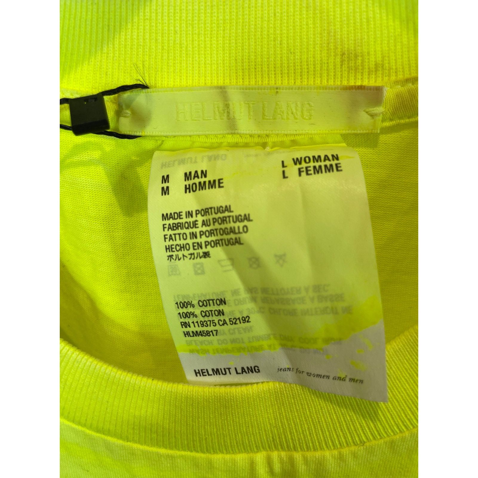 Helmut Lang Helmut Lang Tee Neon Used Medium Size US M / EU 48-50 / 2 - 2 Thumbnail