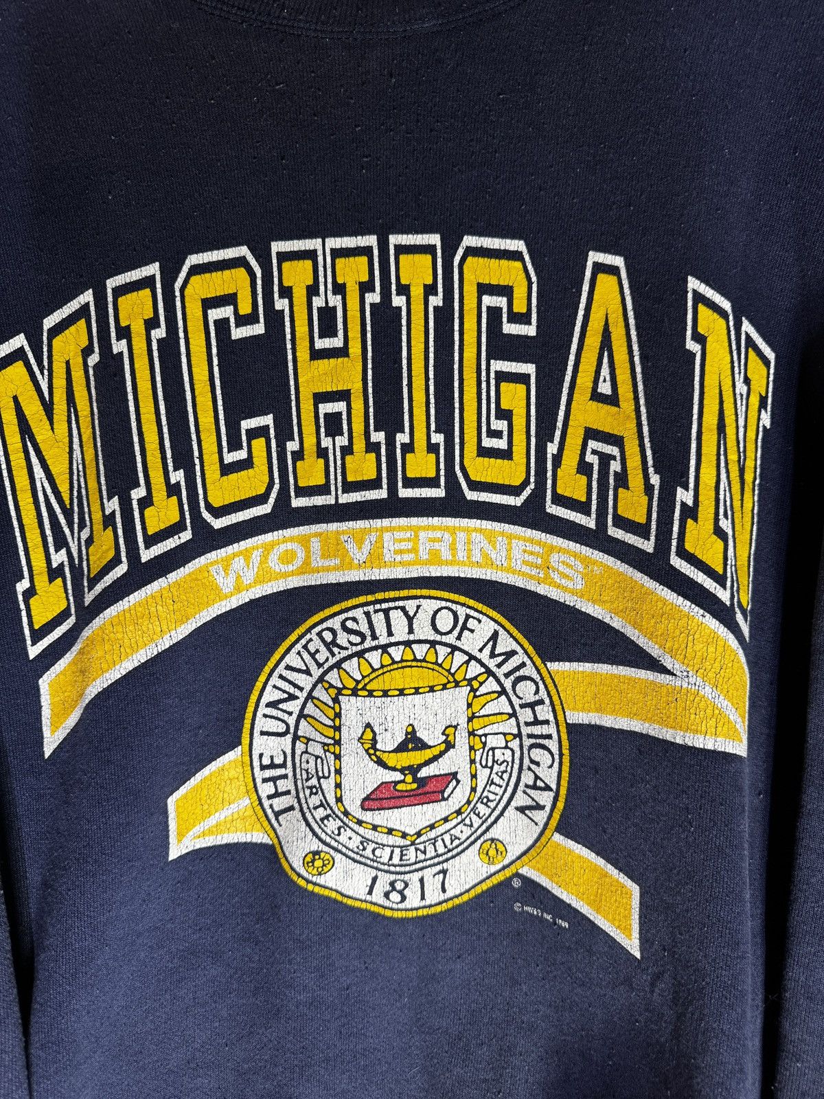 Vintage Vintage The University Of Michigan 1989 Crewneck Sweatshirt Size US L / EU 52-54 / 3 - 2 Thumbnail