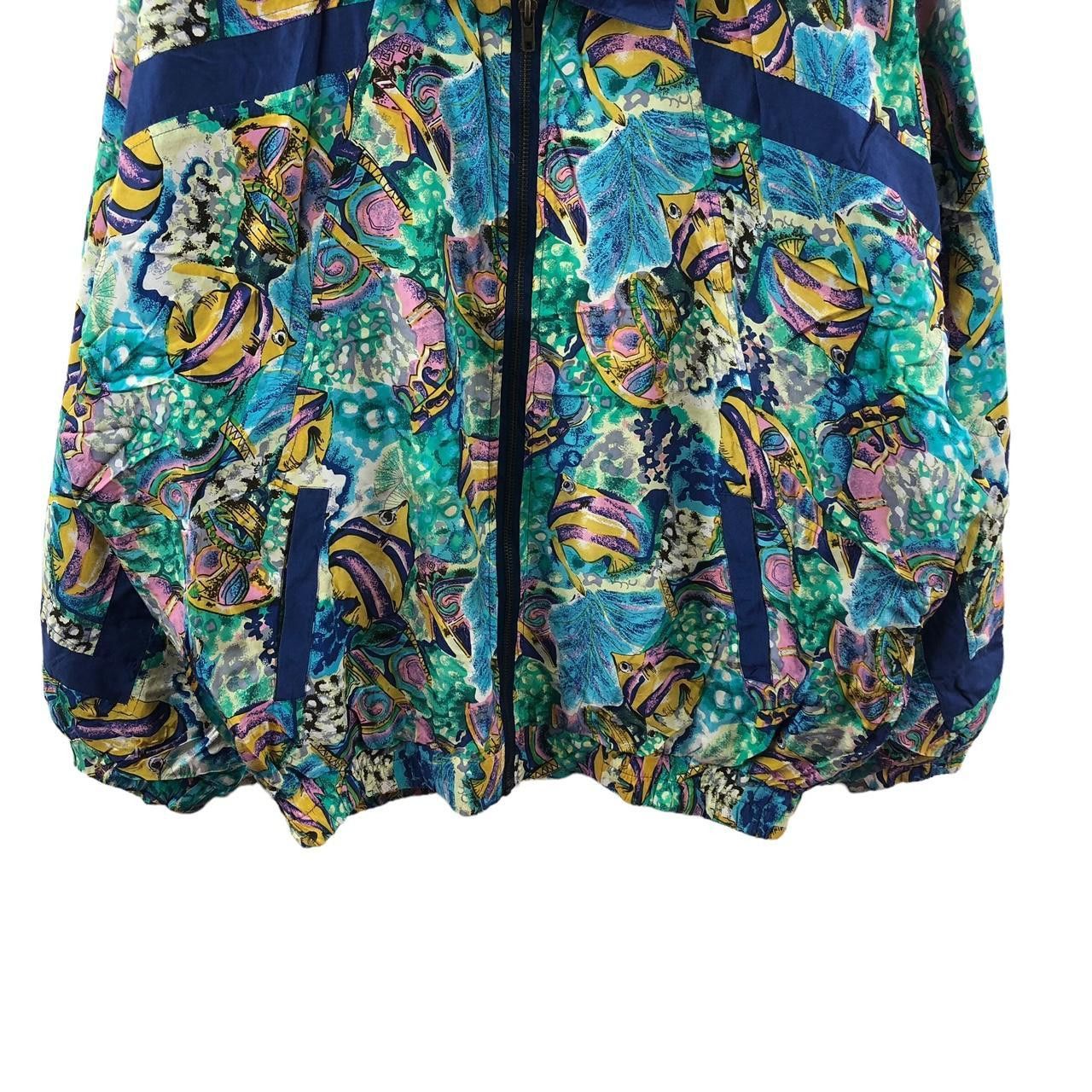 Japanese Brand Vintage 90’ N&K JAPAN Silk Nimo Fish Painting AOP Jacket Size XL / US 12-14 / IT 48-50 - 4 Thumbnail