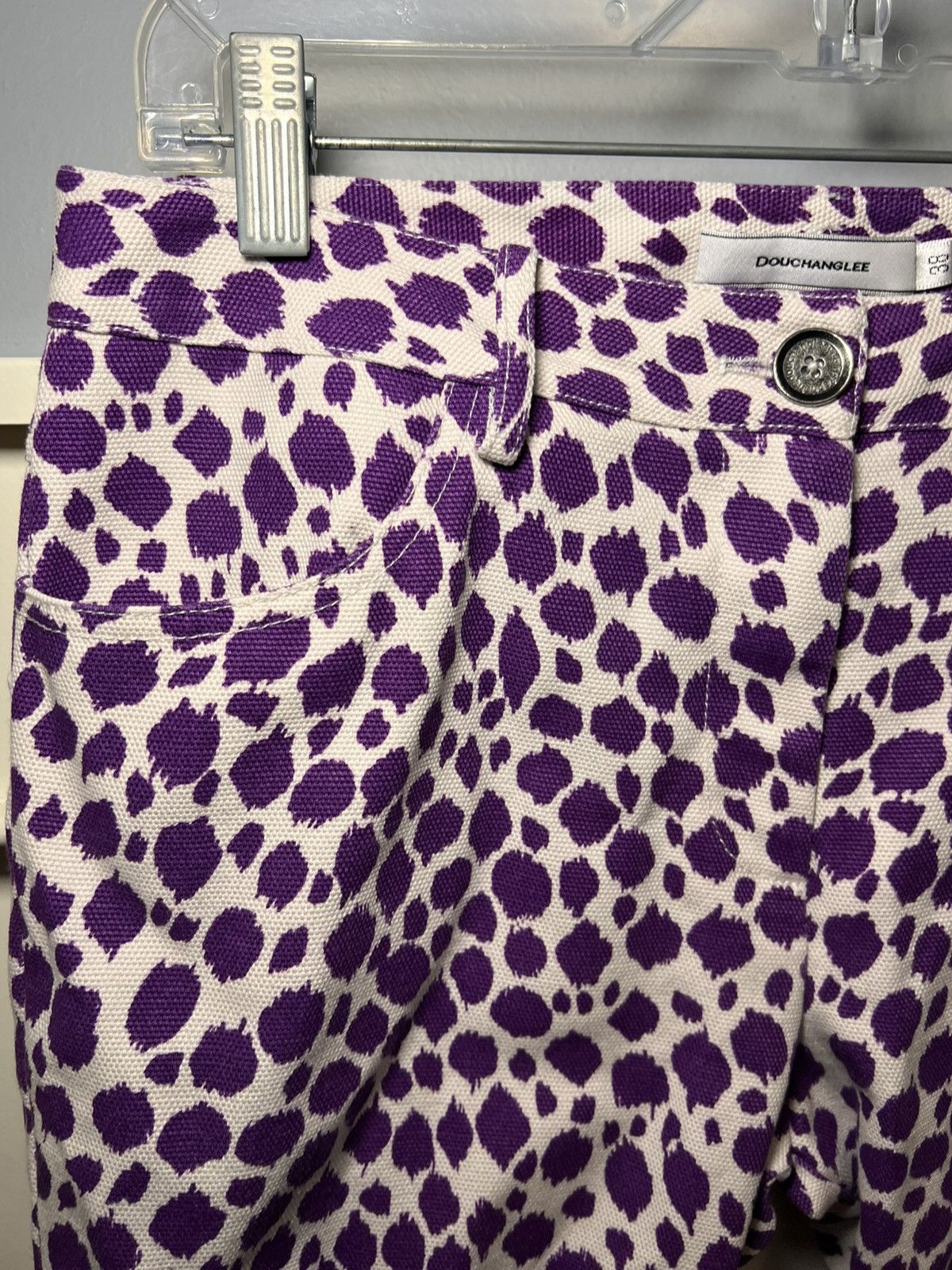 Vintage Douchanglee multi panelled cheetah print denim pants Size US 28 / EU 44 - 4 Thumbnail