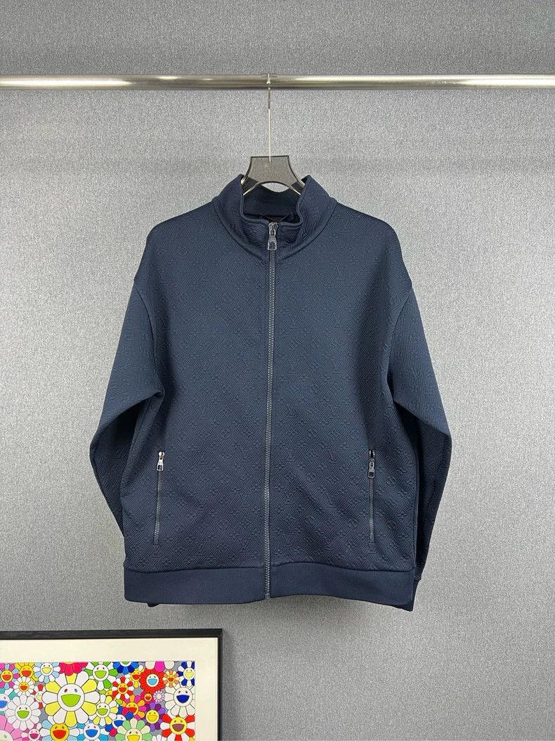 Louis Vuitton Louis Vuitton Blue Logo Zip Jacket Size US XXL / EU 58 / 5 - 1 Thumbnail