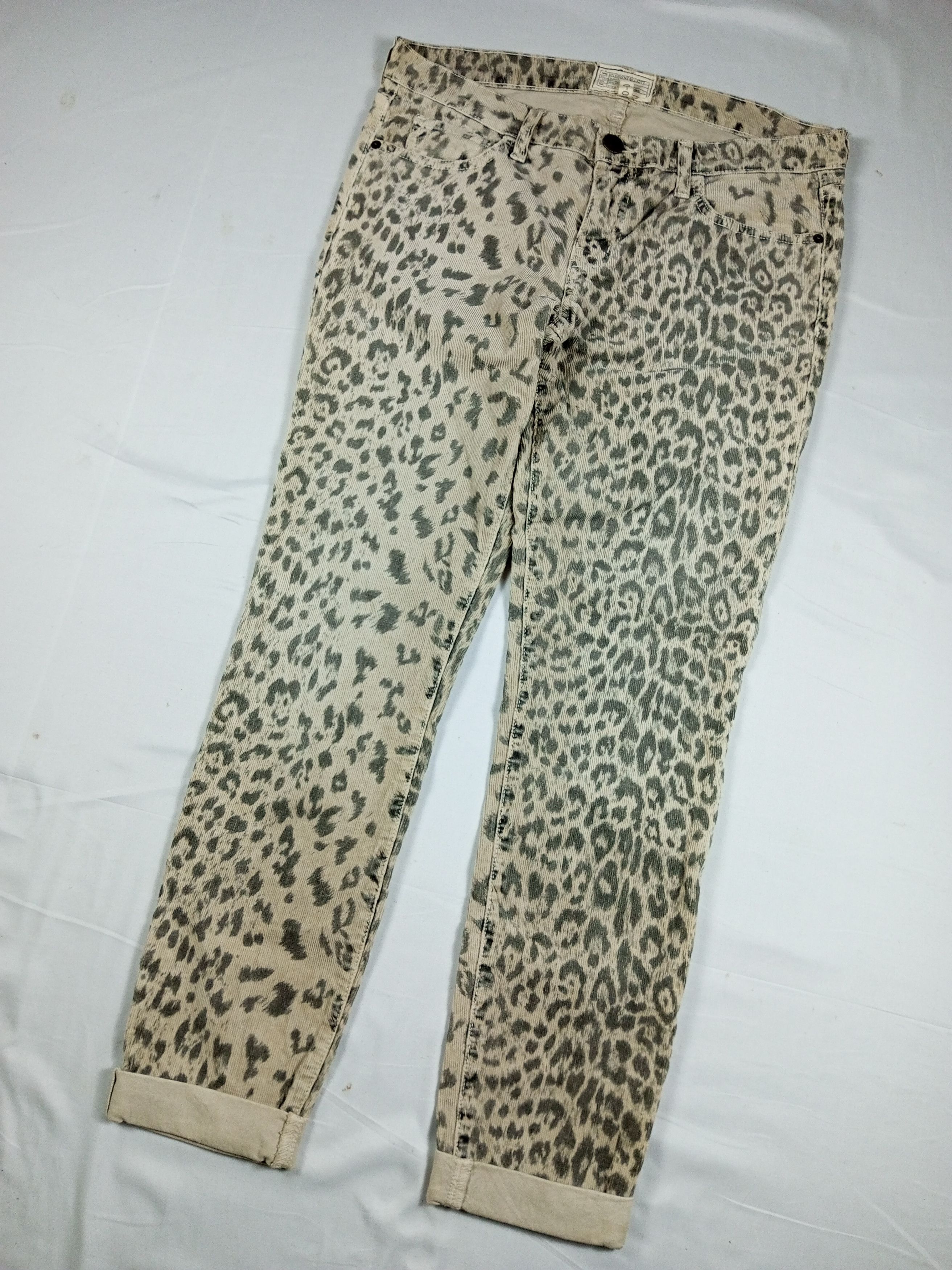 Current/Elliot Current Elliott Corduroy Leopard print punk amiri style Size US 30 / EU 46 - 2 Thumbnail