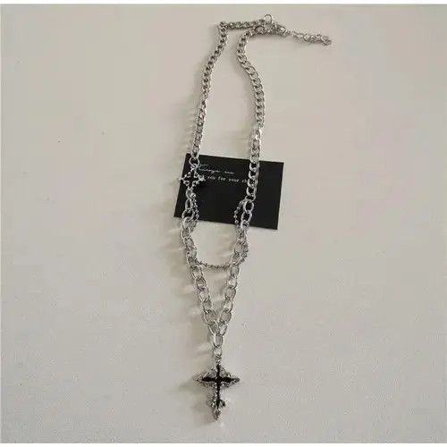 Jewelry Cross Chain Necklace Punk Y2K Size ONE SIZE - 5 Thumbnail